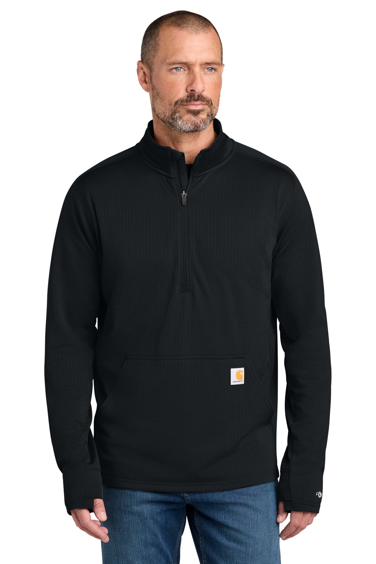 Carhartt Force 1/2-Zip Grid Fleece CT107814 in Black