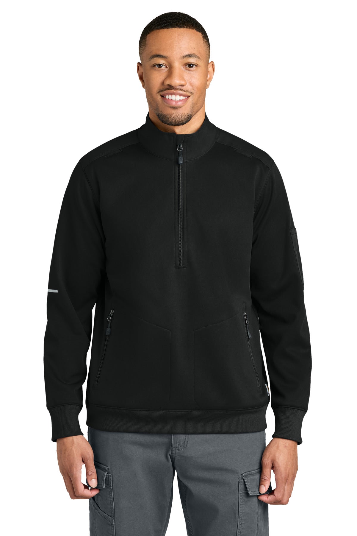 Carhartt FLD & RSCU 1/2-Zip Mid-Layer CTC86912 in Black