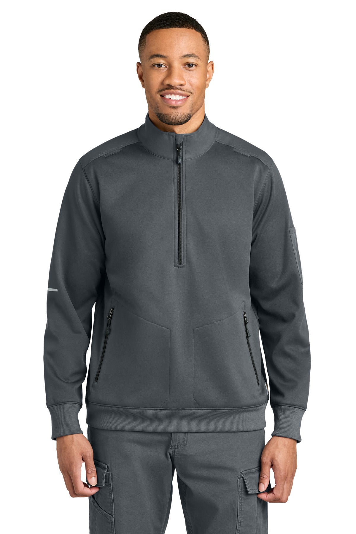 Carhartt FLD & RSCU 1/2-Zip Mid-Layer CTC86912 in Pewter