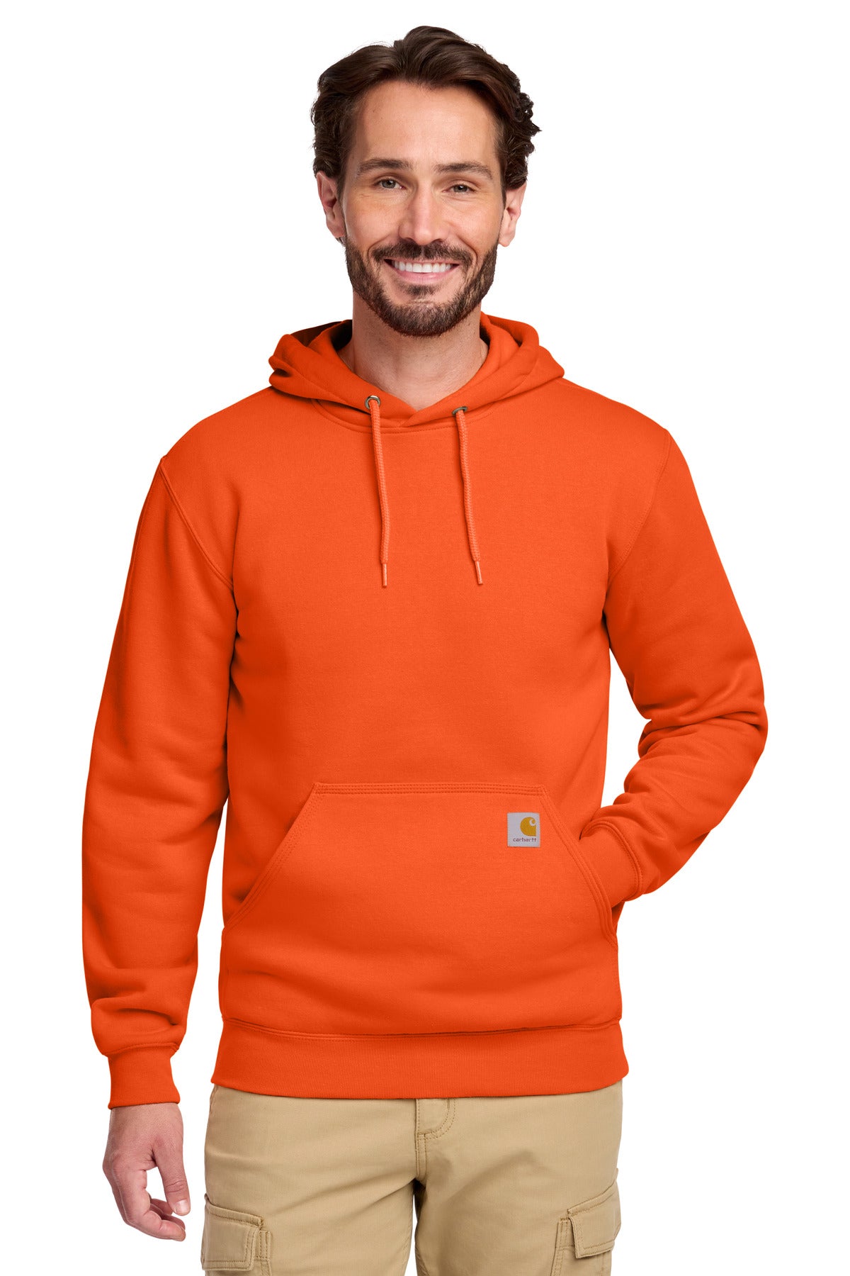 Carhartt  Midweight Hooded Sweatshirt. CTK121 in Brite Orange