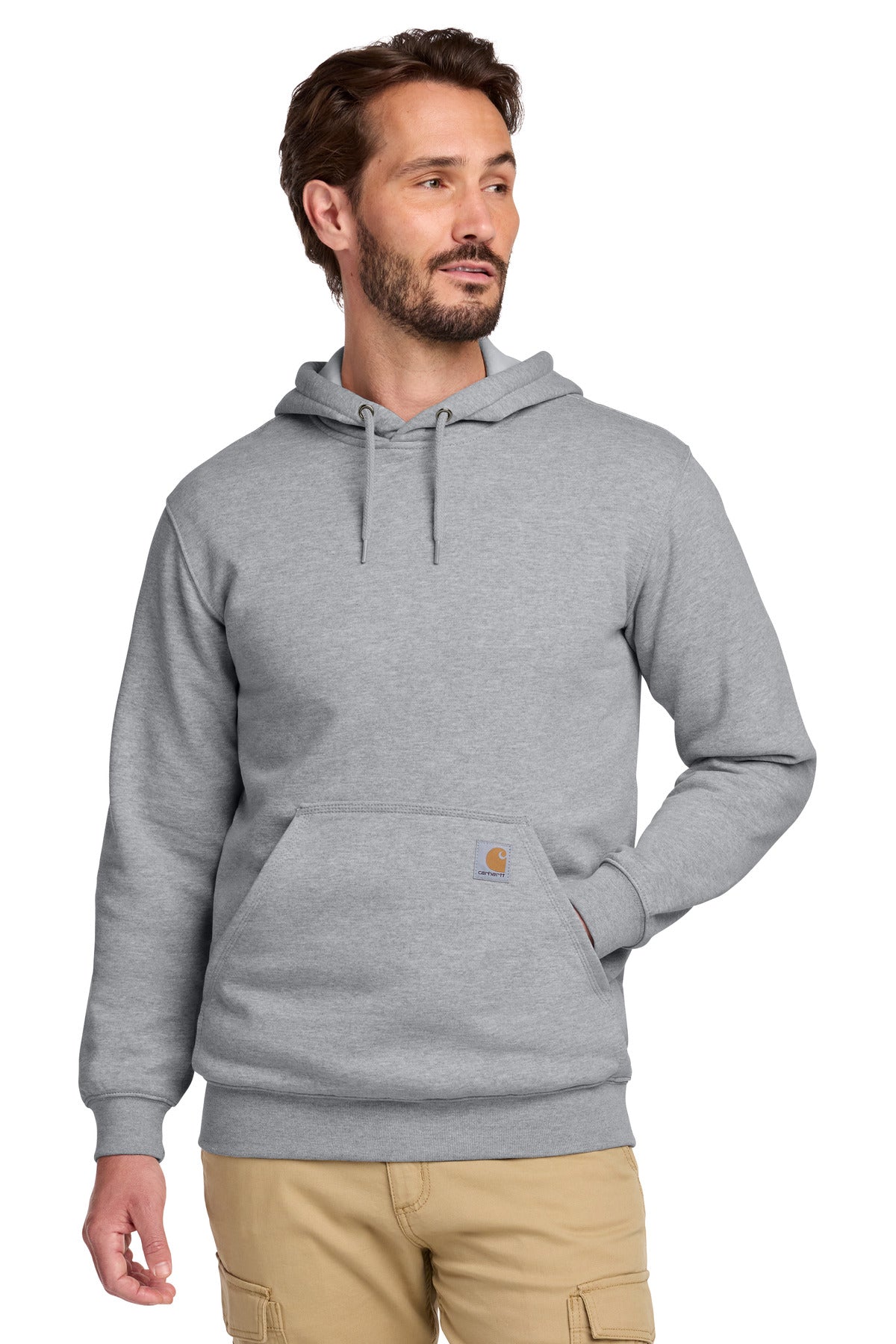 Carhartt  Midweight Hooded Sweatshirt. CTK121 in Heather Grey