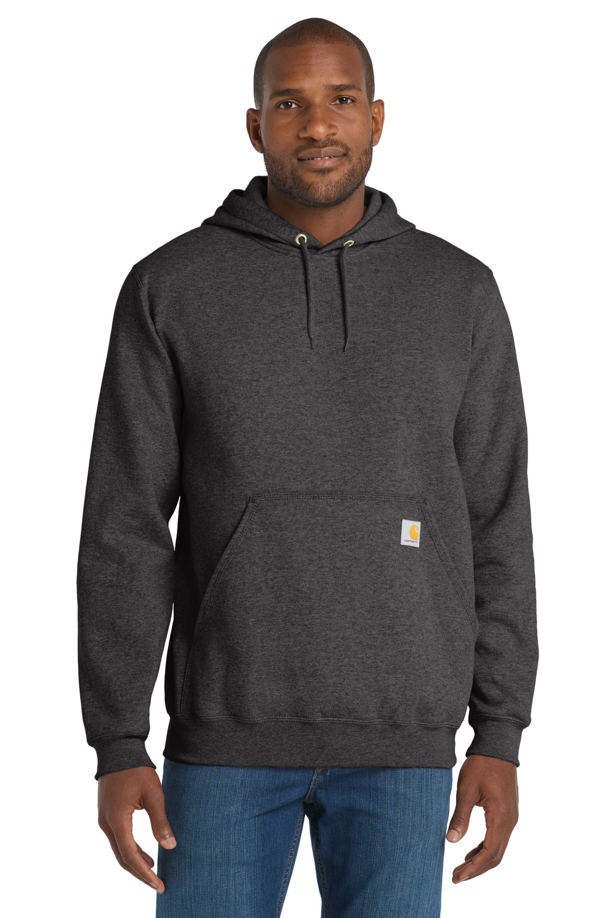Carhartt Midweight Hooded Logo Sweatshirt CTK288 in Carbon Heather