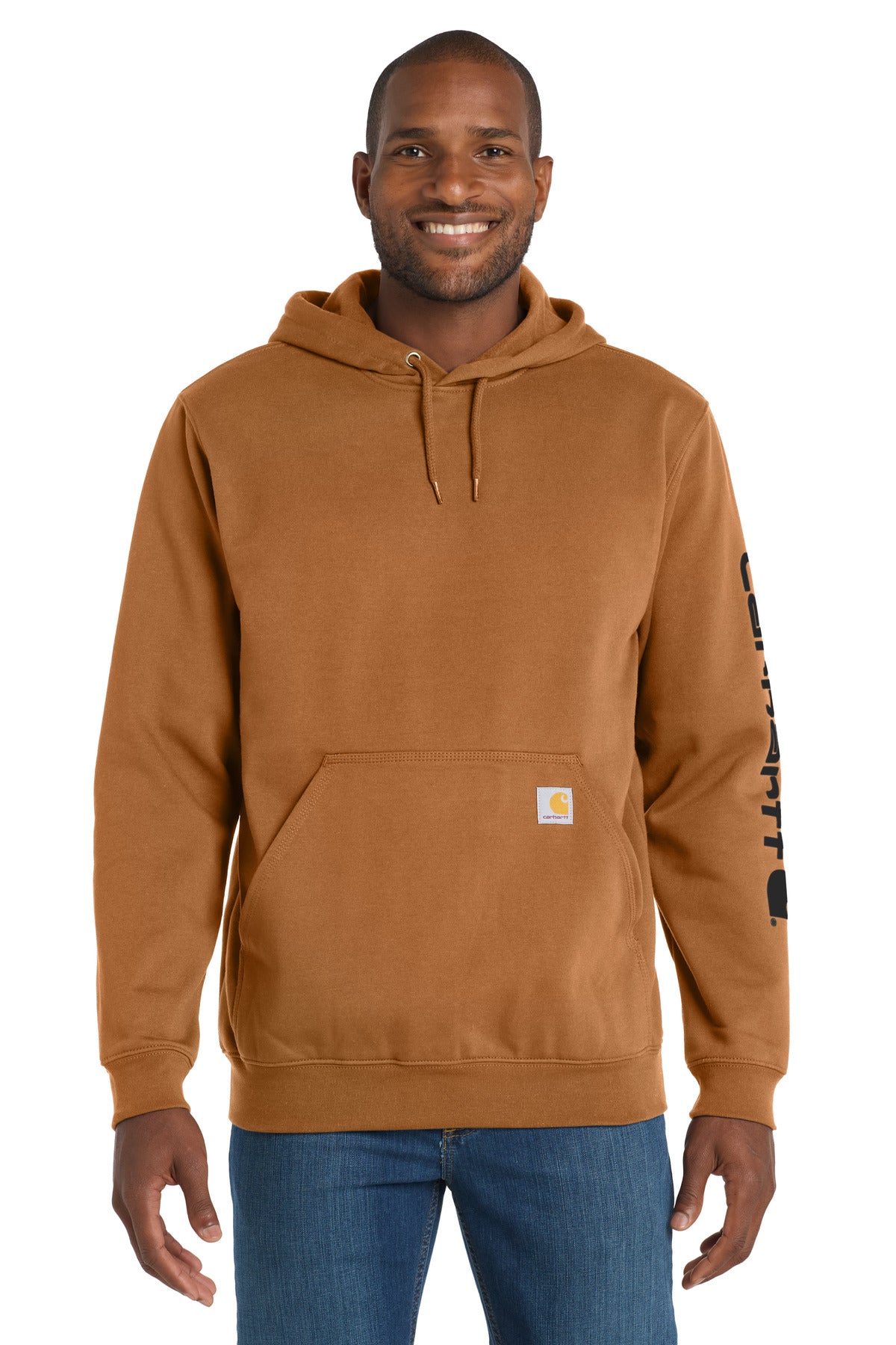 Carhartt Midweight Hooded Logo Sweatshirt CTK288 in Carhartt Brown