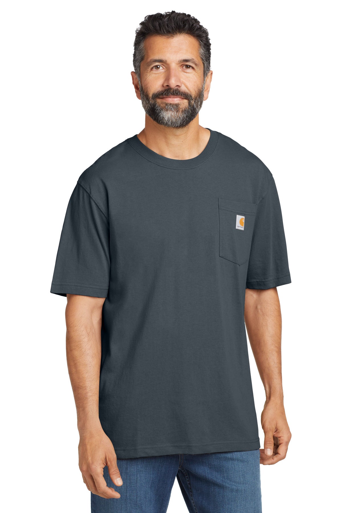 Carhartt  Workwear Pocket Short Sleeve T-Shirt. CTK87 in Bluestone