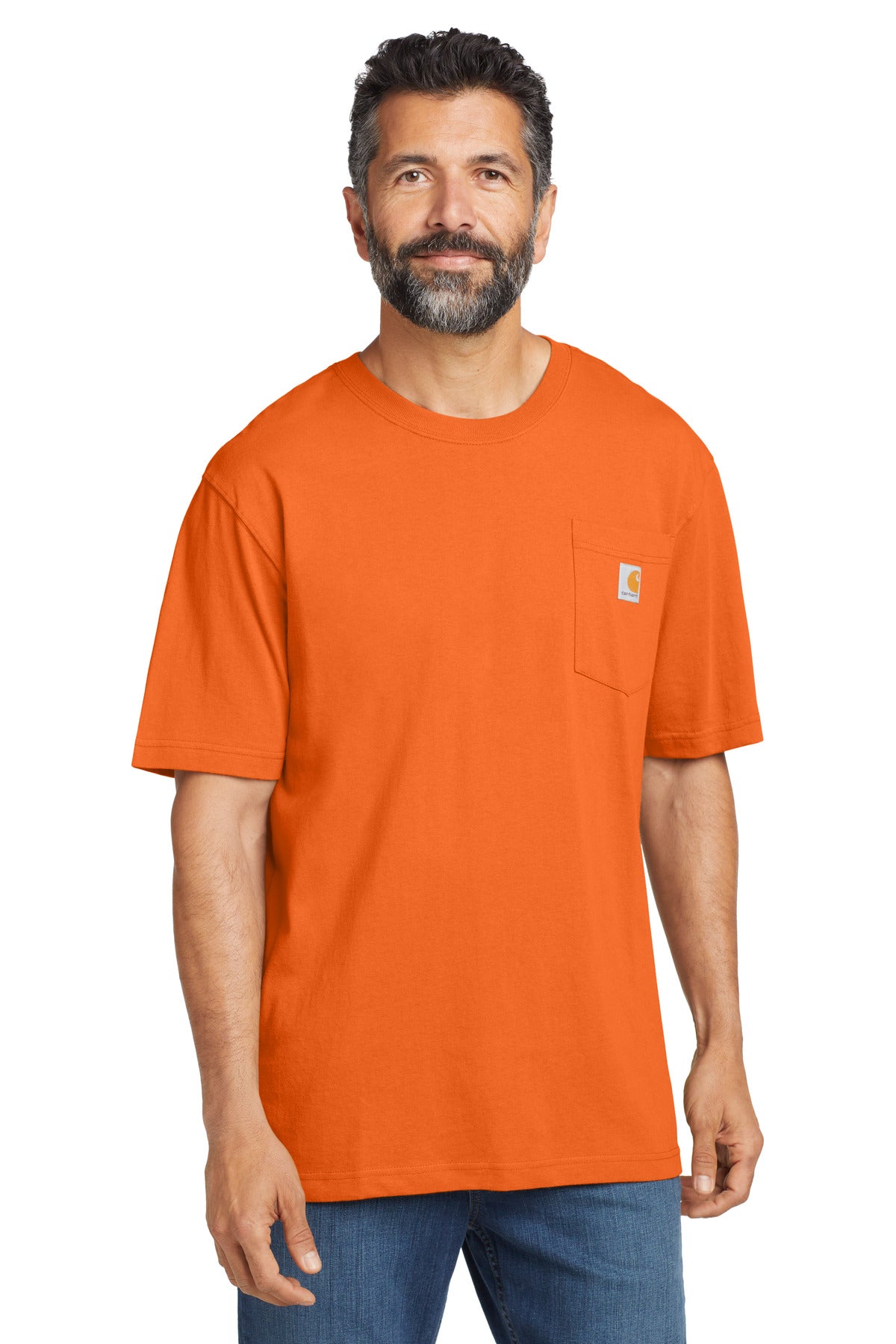 Carhartt  Workwear Pocket Short Sleeve T-Shirt. CTK87 in Brite Orange