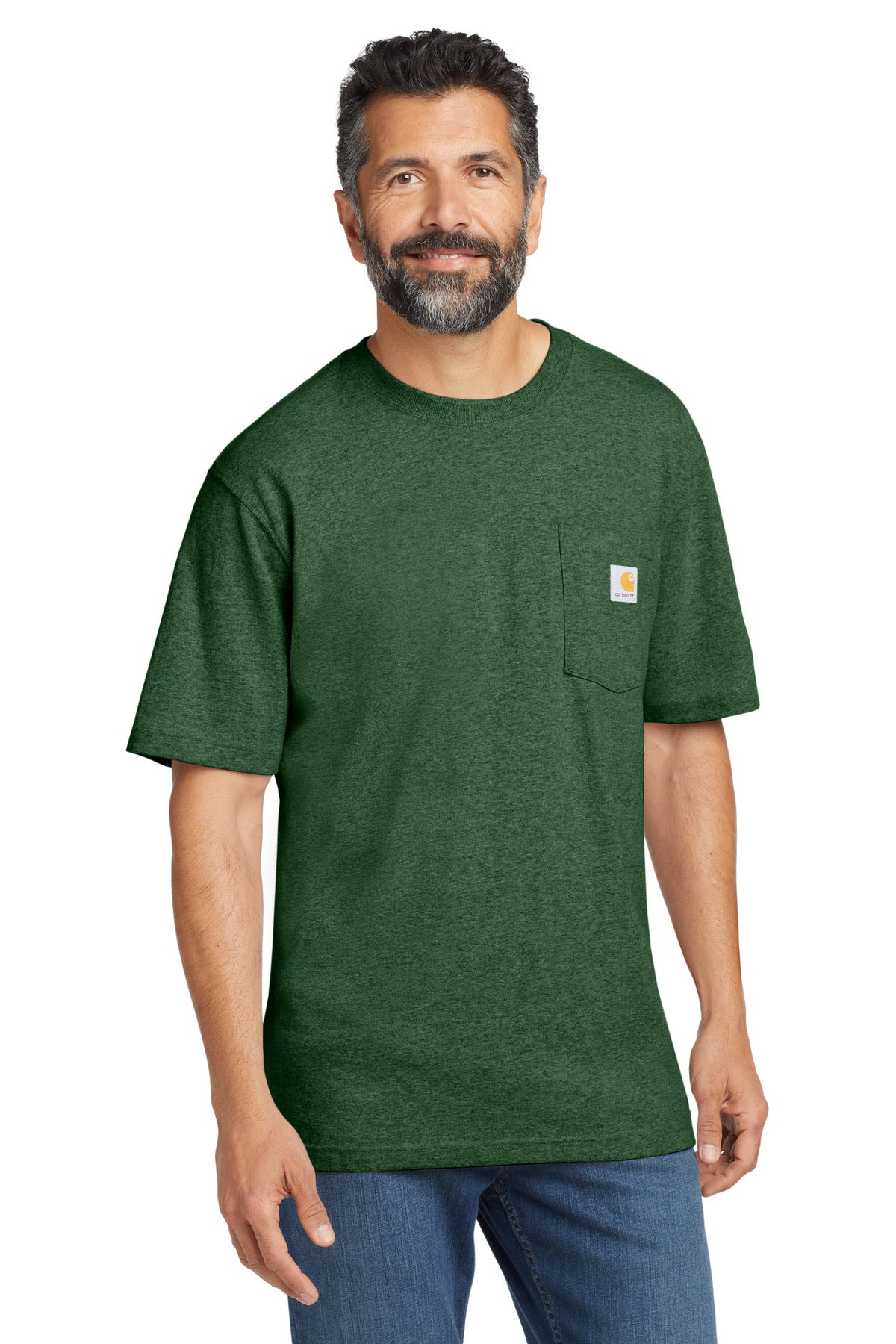 Carhartt  Workwear Pocket Short Sleeve T-Shirt. CTK87 in North Woods Heather