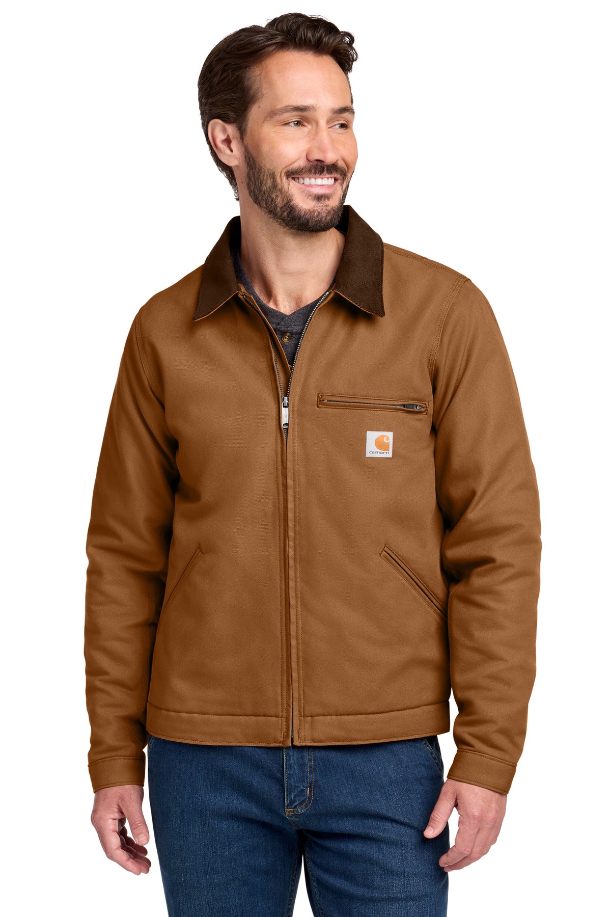 Carhartt Tall Duck Detroit Jacket CTT103828 in Carhartt Brown