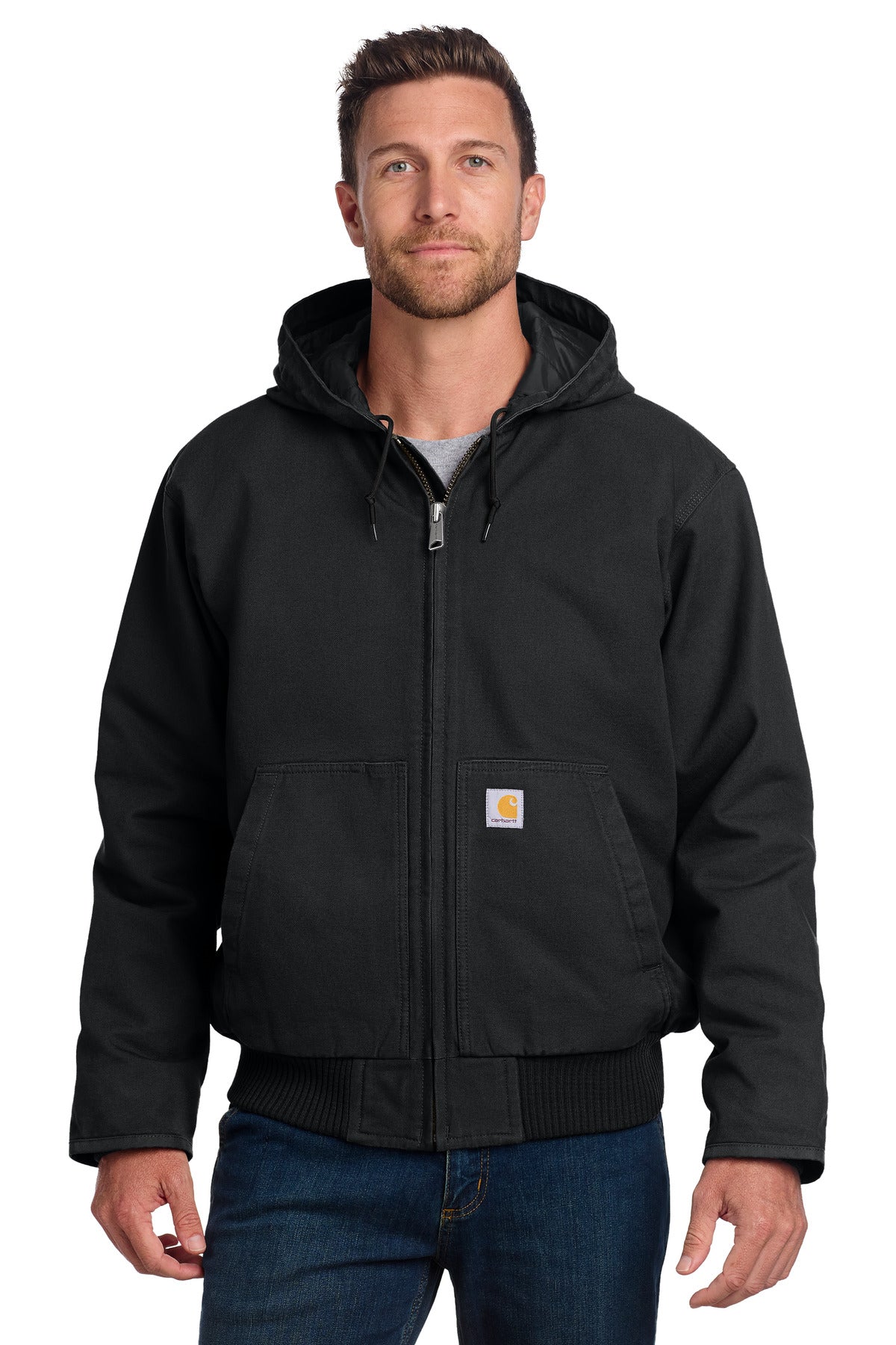 Carhartt Tall Washed Duck Active Jac. CTT104050 in Black