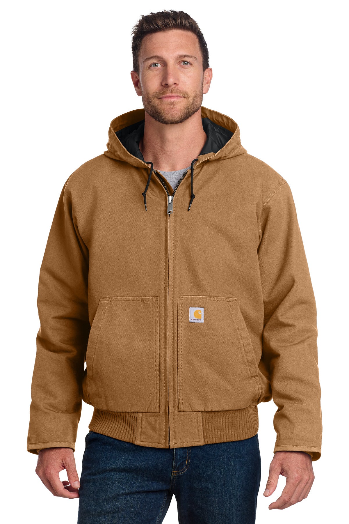 Carhartt Tall Washed Duck Active Jac. CTT104050 in Carhartt Brown
