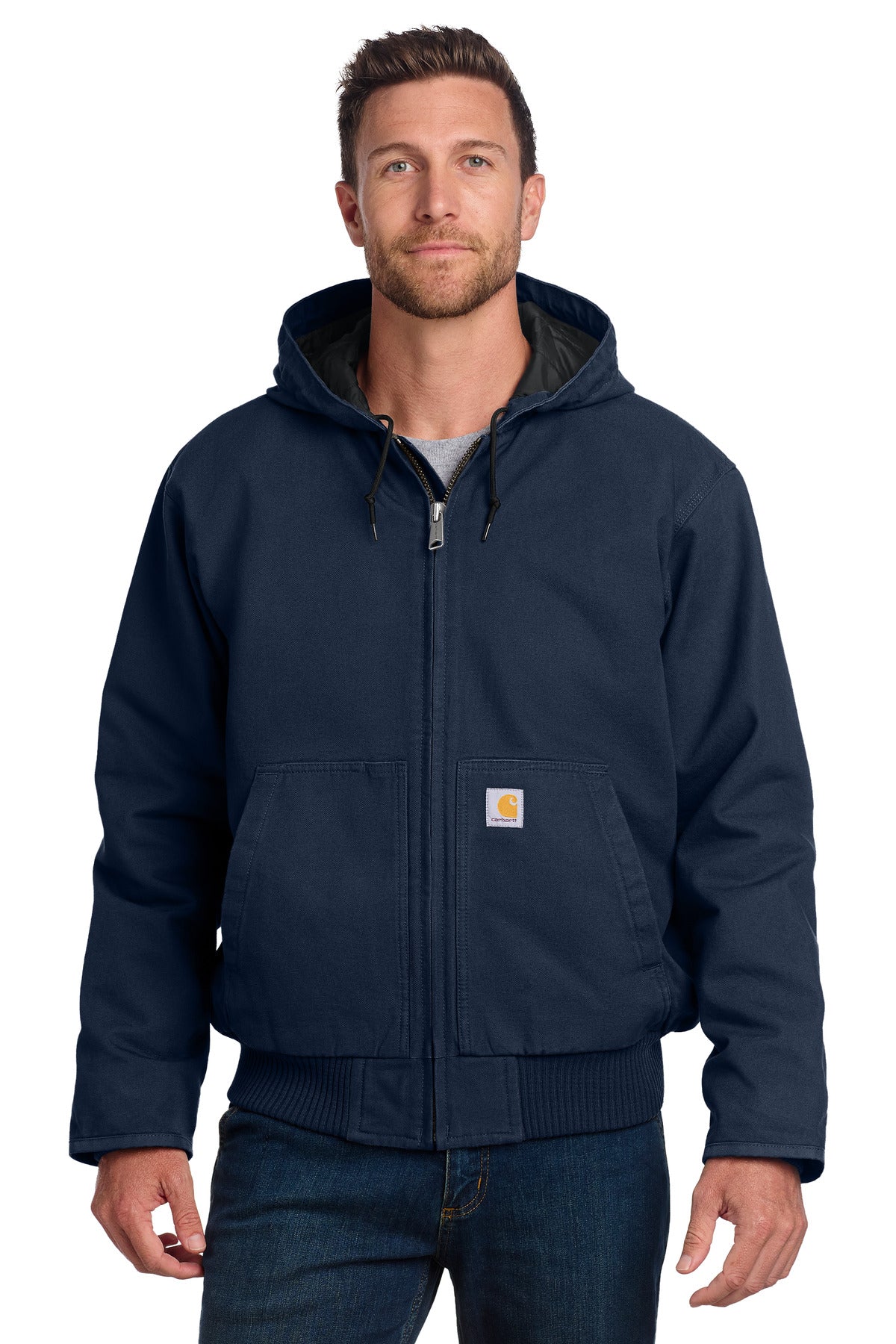Carhartt Tall Washed Duck Active Jac. CTT104050 in Navy