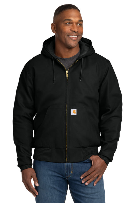 Carhartt  Tall Quilted-Flannel-Lined Duck Active Jac. CTT106677 in Black