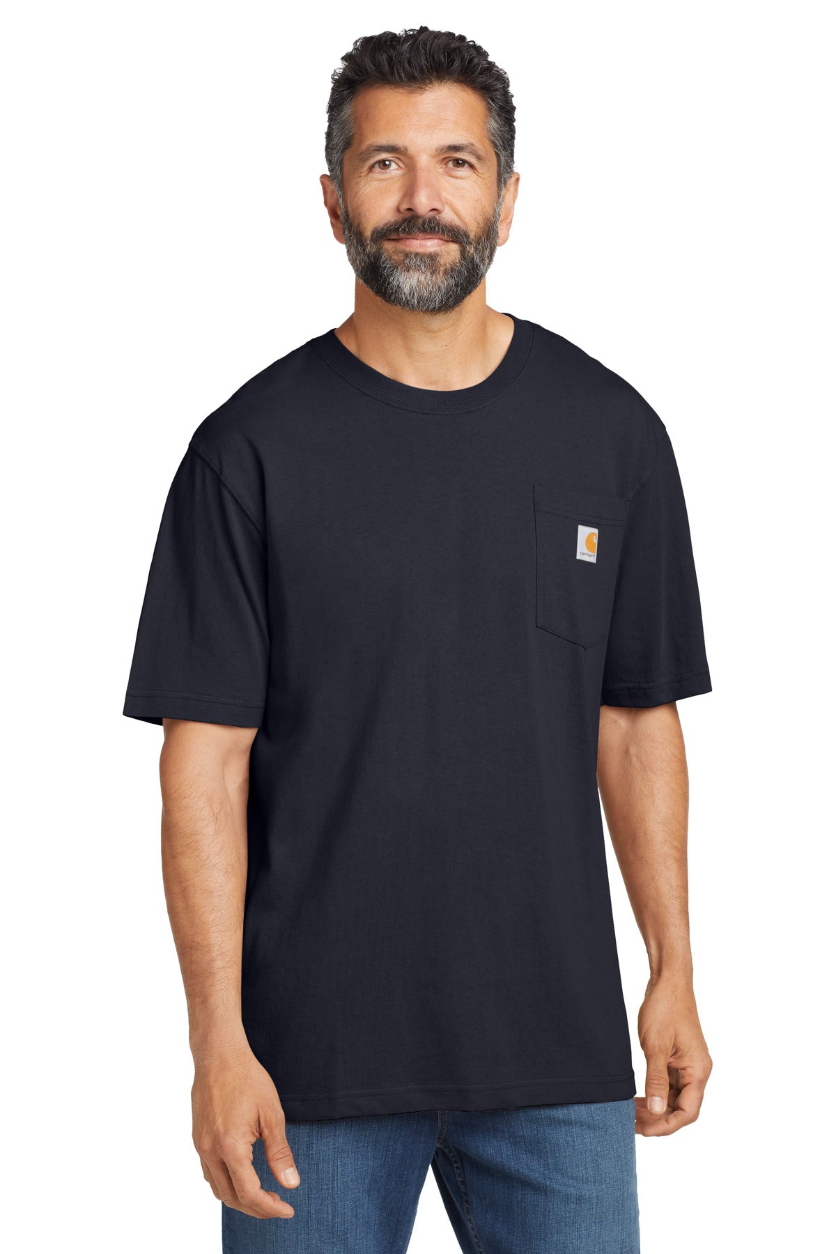 Carhartt  Tall Workwear Pocket Short Sleeve T-Shirt. CTTK87 in Navy