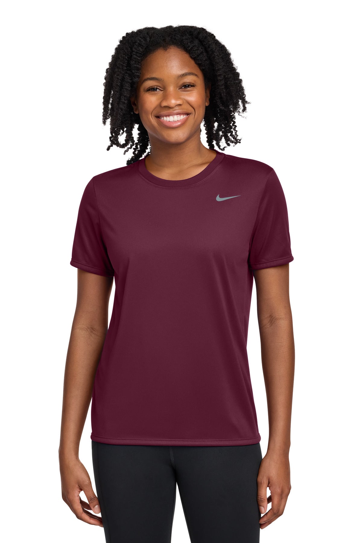 Nike Women's Team rLegend Tee DV7312 in Deep Maroon