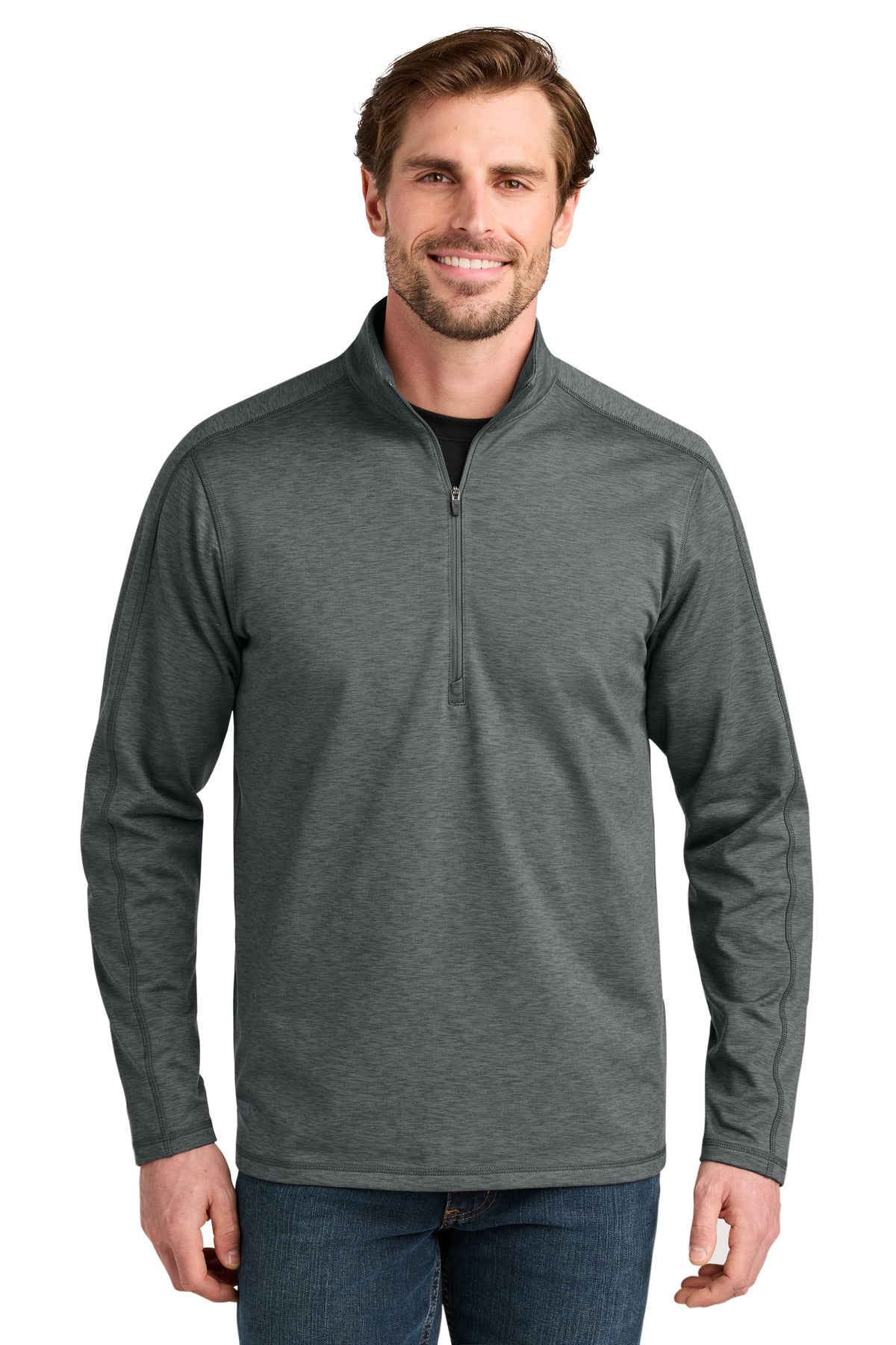 Eddie Bauer Adventurer 1/4-Zip EB120 in Metal Grey Heather
