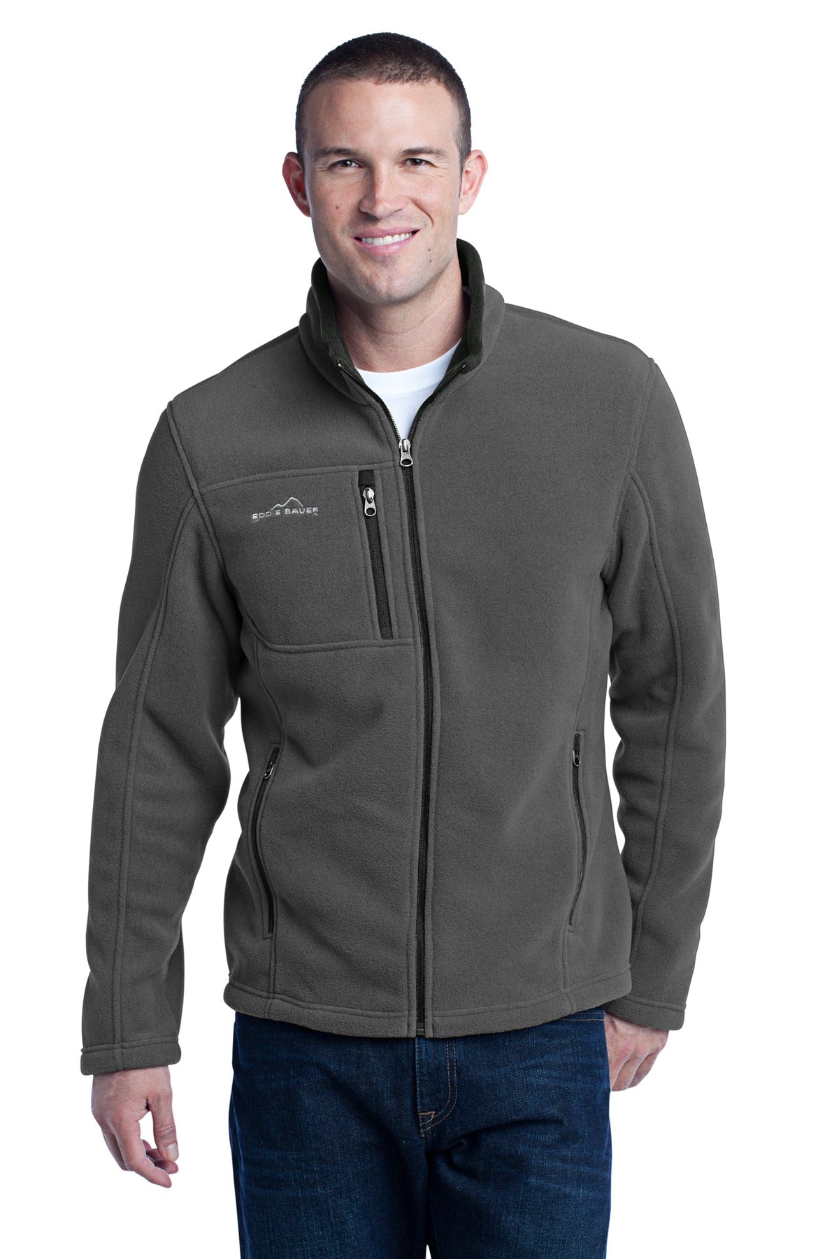 Eddie Bauer - Full-Zip Fleece Jacket. EB200 in Grey Steel