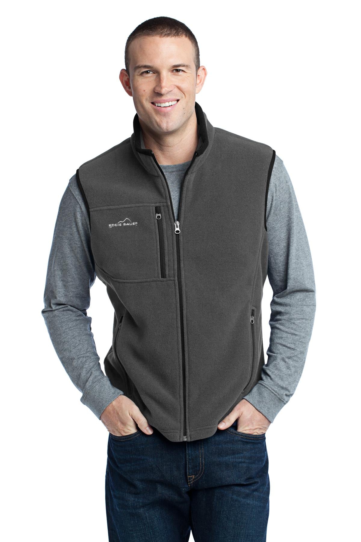Eddie Bauer - Fleece Vest. EB204 in Grey Steel
