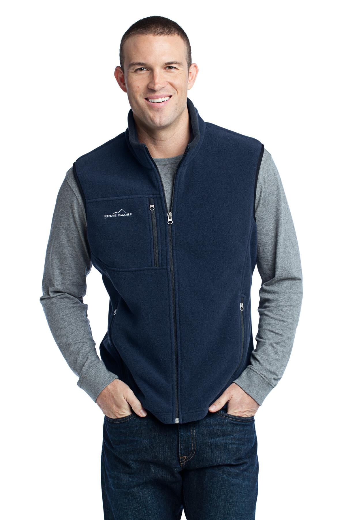 Eddie Bauer - Fleece Vest. EB204 in River Blue Navy