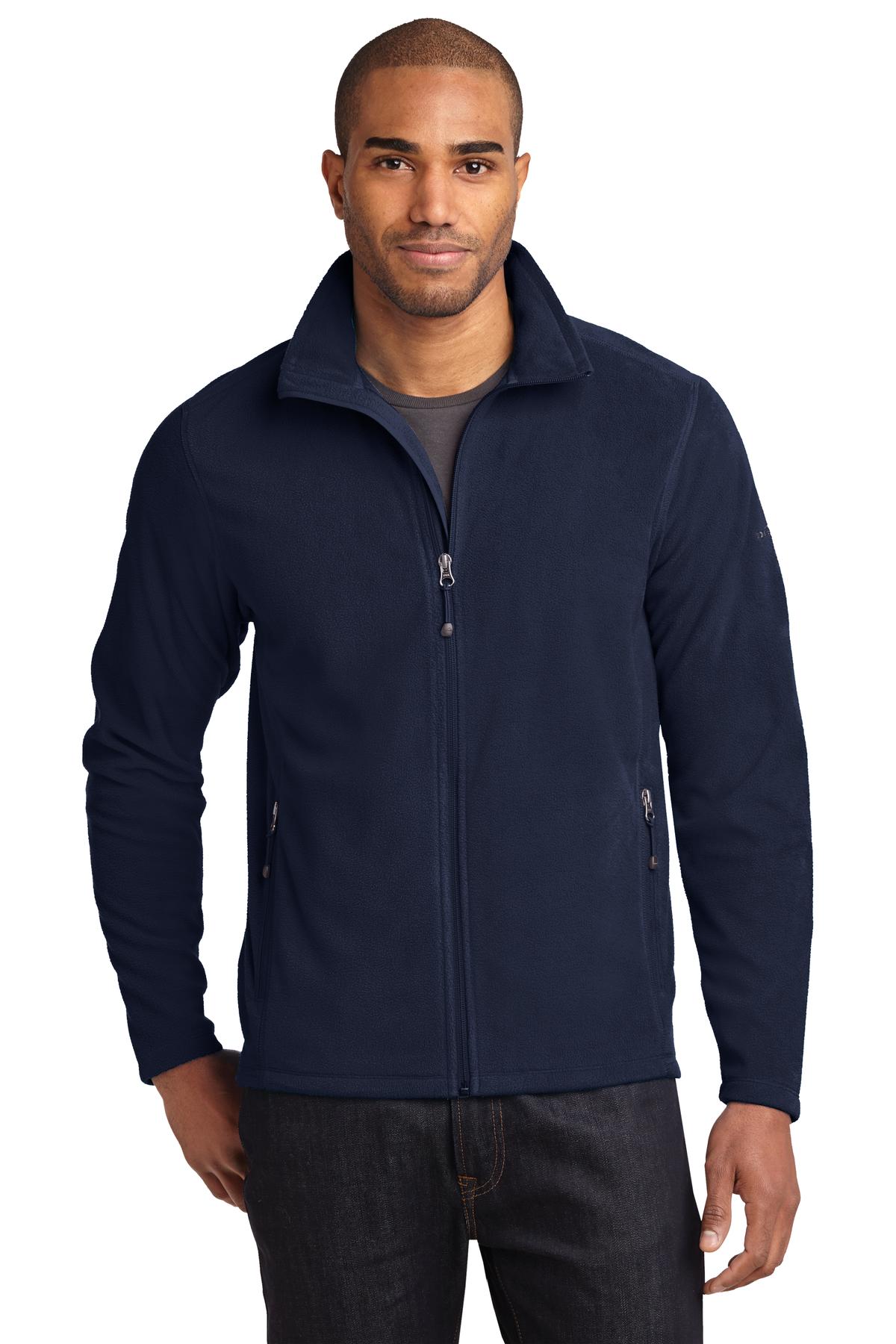 Eddie Bauer Full-Zip Microfleece Jacket. EB224 in Navy