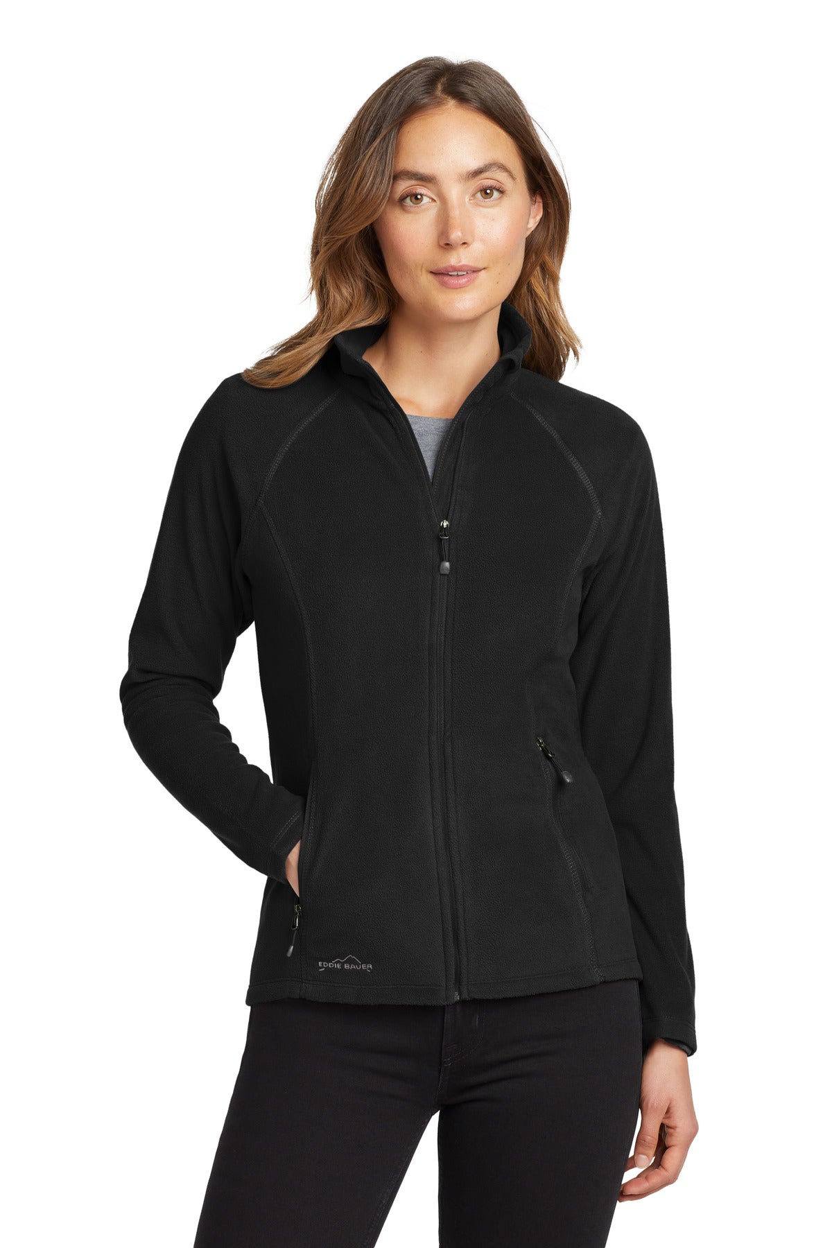 Eddie Bauer Women's Full-Zip Microfleece Jacket. EB225 in Black