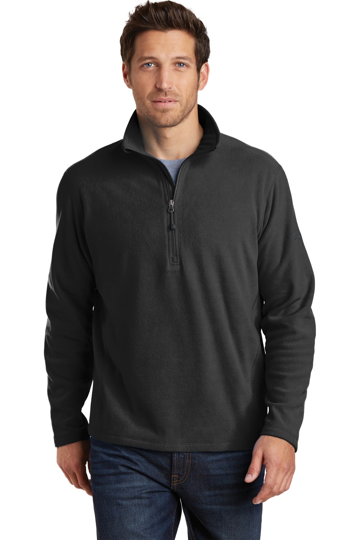 Eddie Bauer1/2-Zip Microfleece Jacket. EB226 in Black