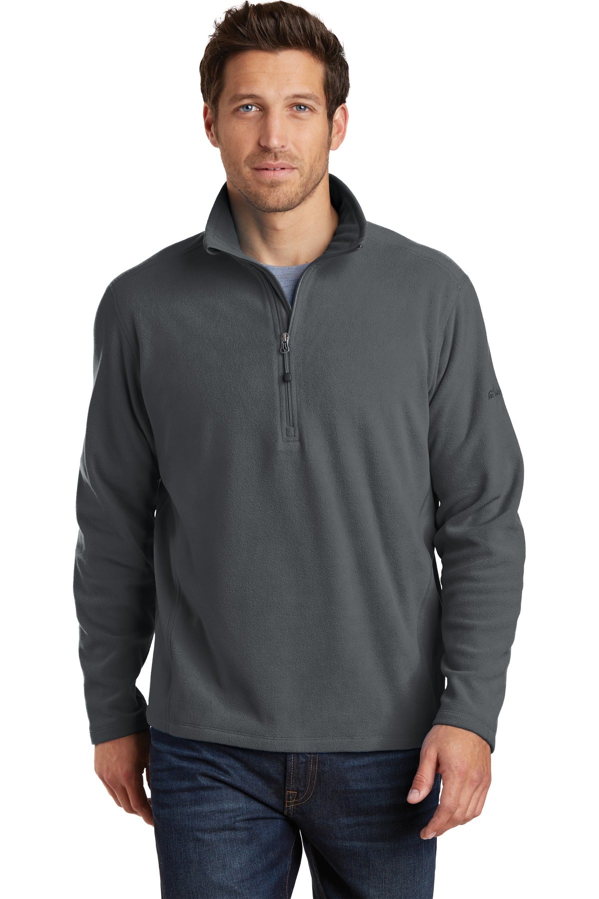 Eddie Bauer1/2-Zip Microfleece Jacket. EB226 in Grey Steel
