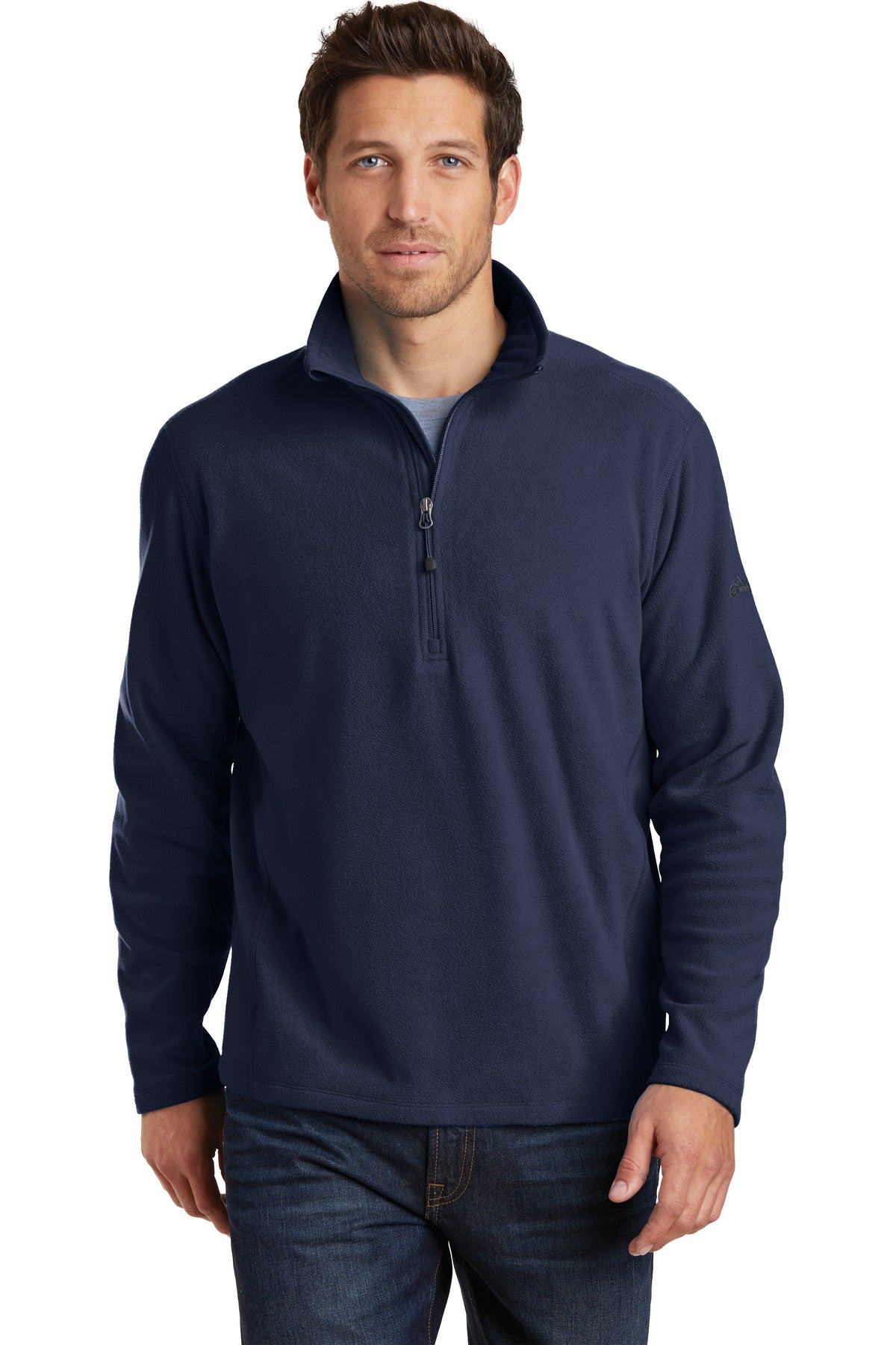 Eddie Bauer1/2-Zip Microfleece Jacket. EB226 in Navy
