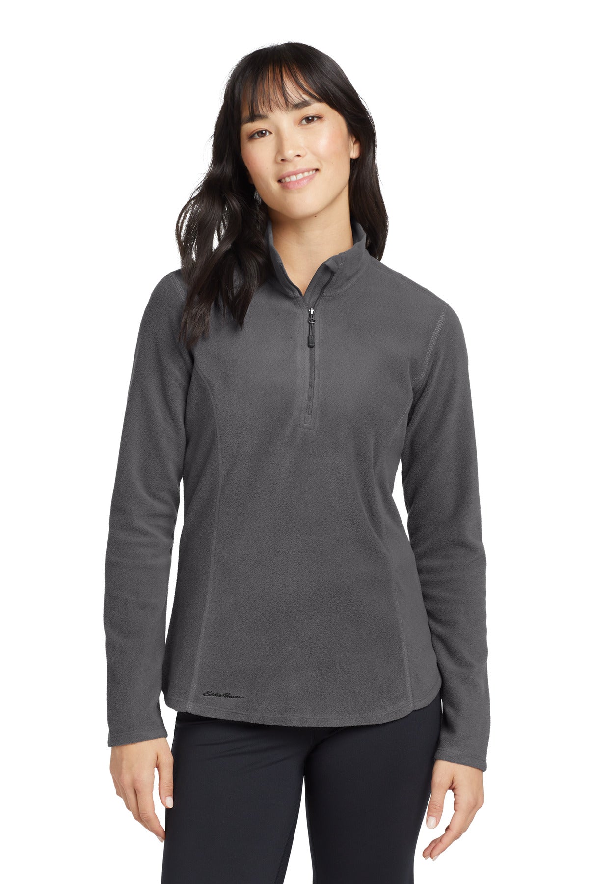 Eddie Bauer Women's 1/2-Zip Microfleece Jacket EB227 in Grey Steel