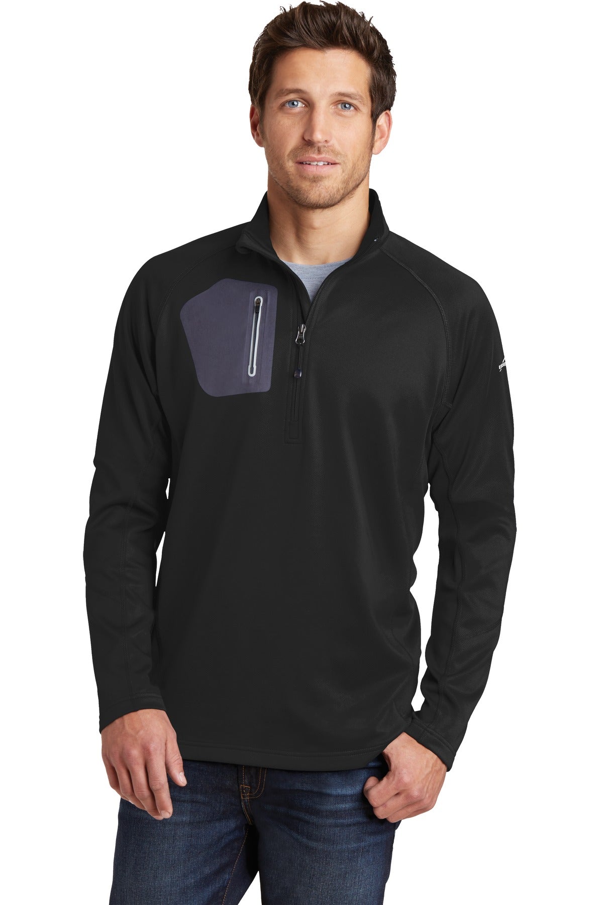 Eddie Bauer 1/2-Zip Performance Fleece. EB234 in Black
