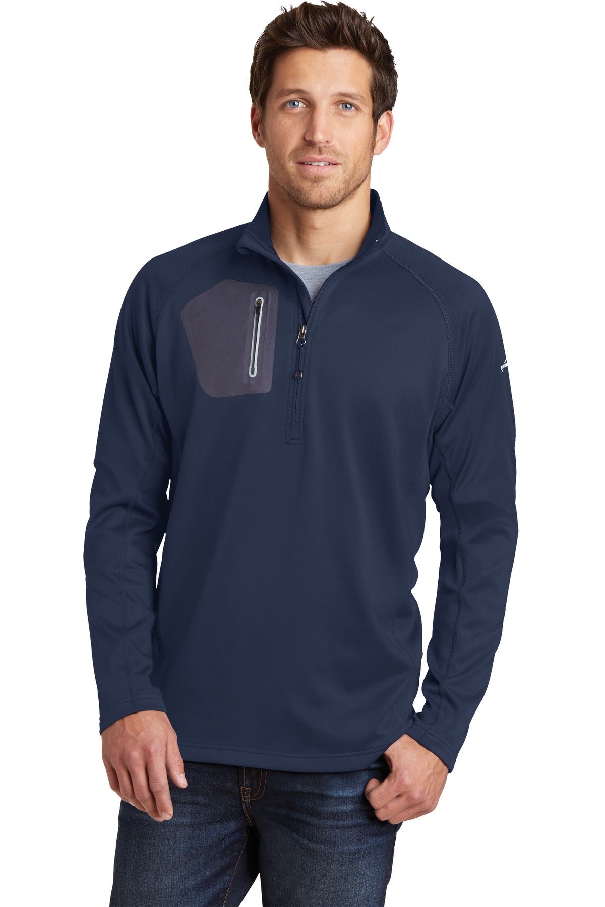 Eddie Bauer 1/2-Zip Performance Fleece. EB234 in River Blue Navy