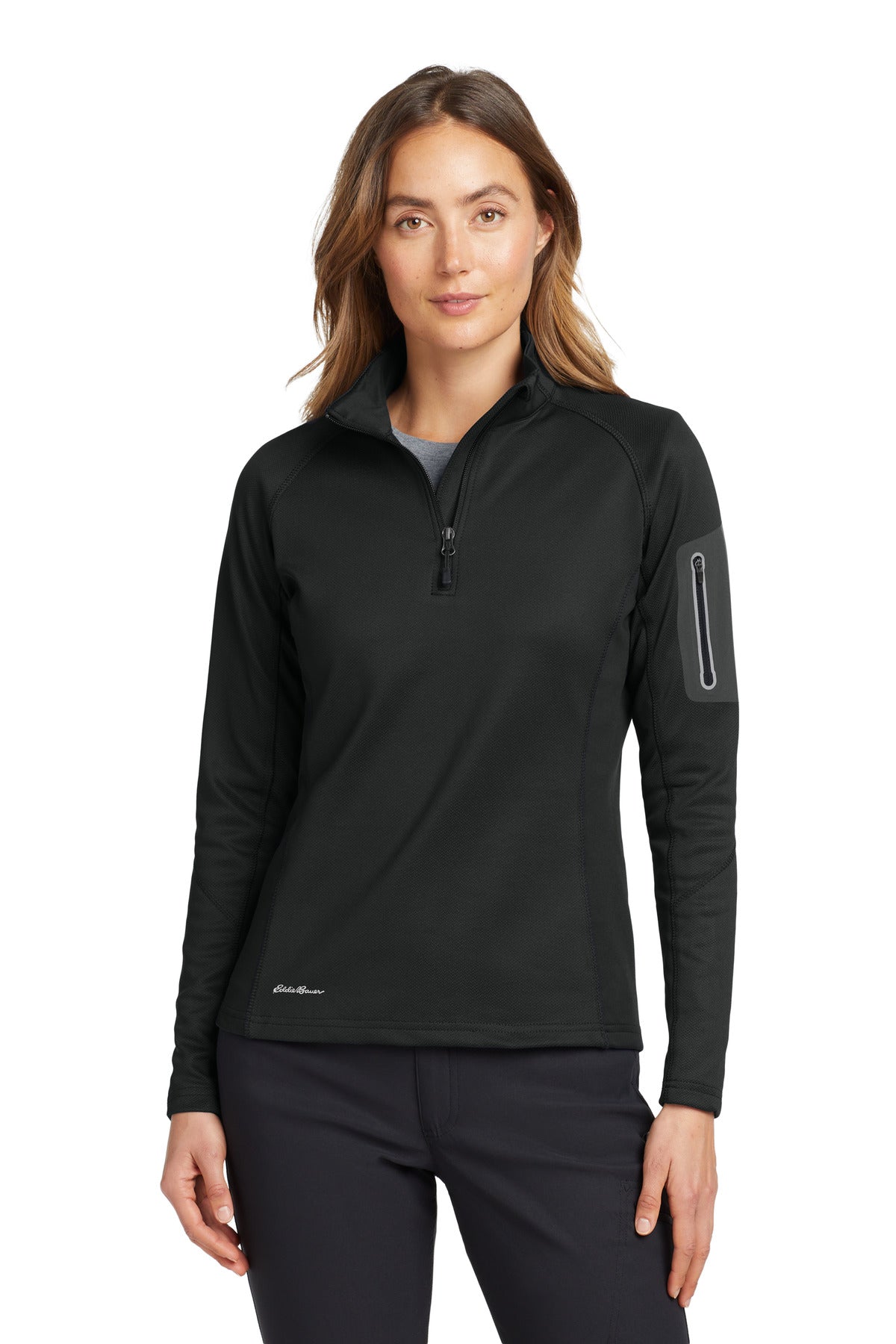 Eddie Bauer Women's 1/2-Zip Performance Fleece. EB235 in Black
