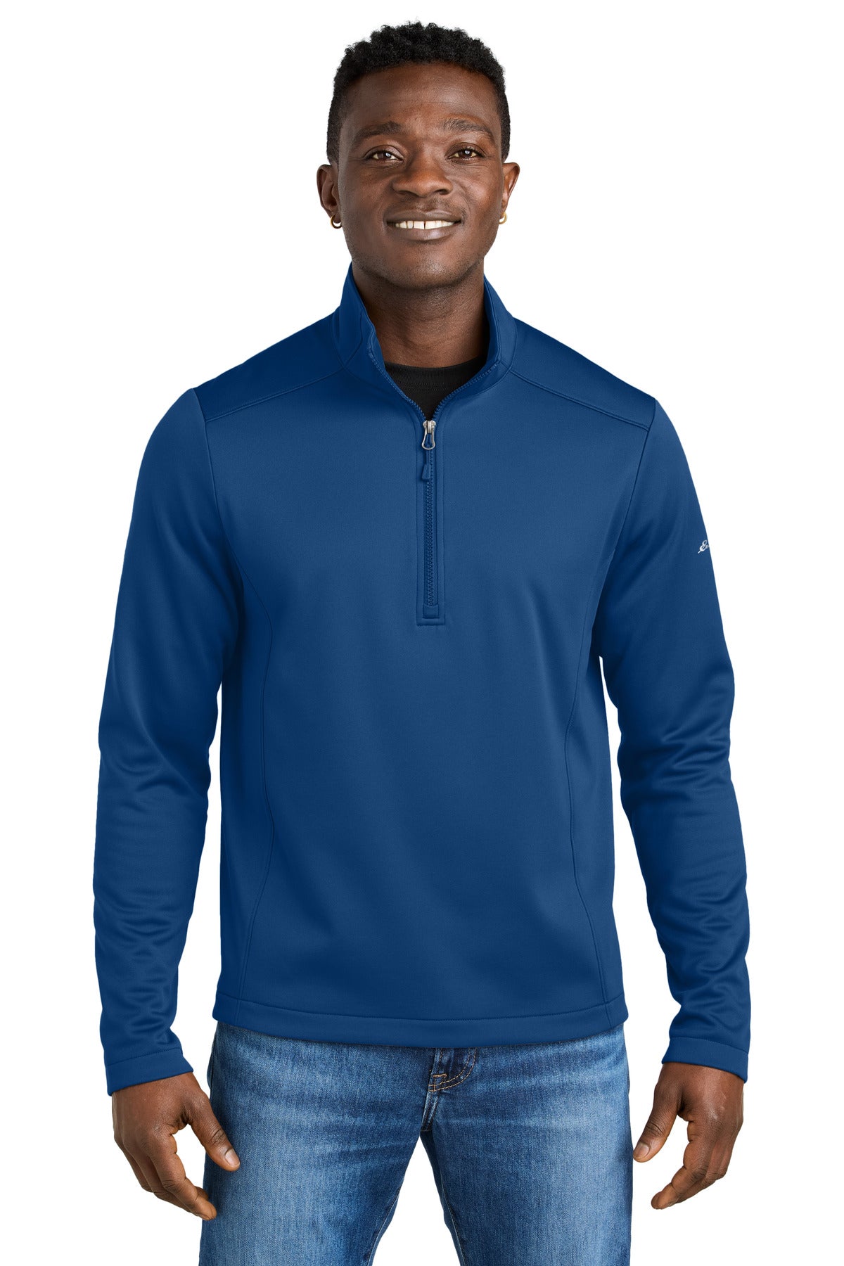 Eddie Bauer Smooth Mid Layer Fleece 1/2-Zip EB2360 in Cobalt Blue