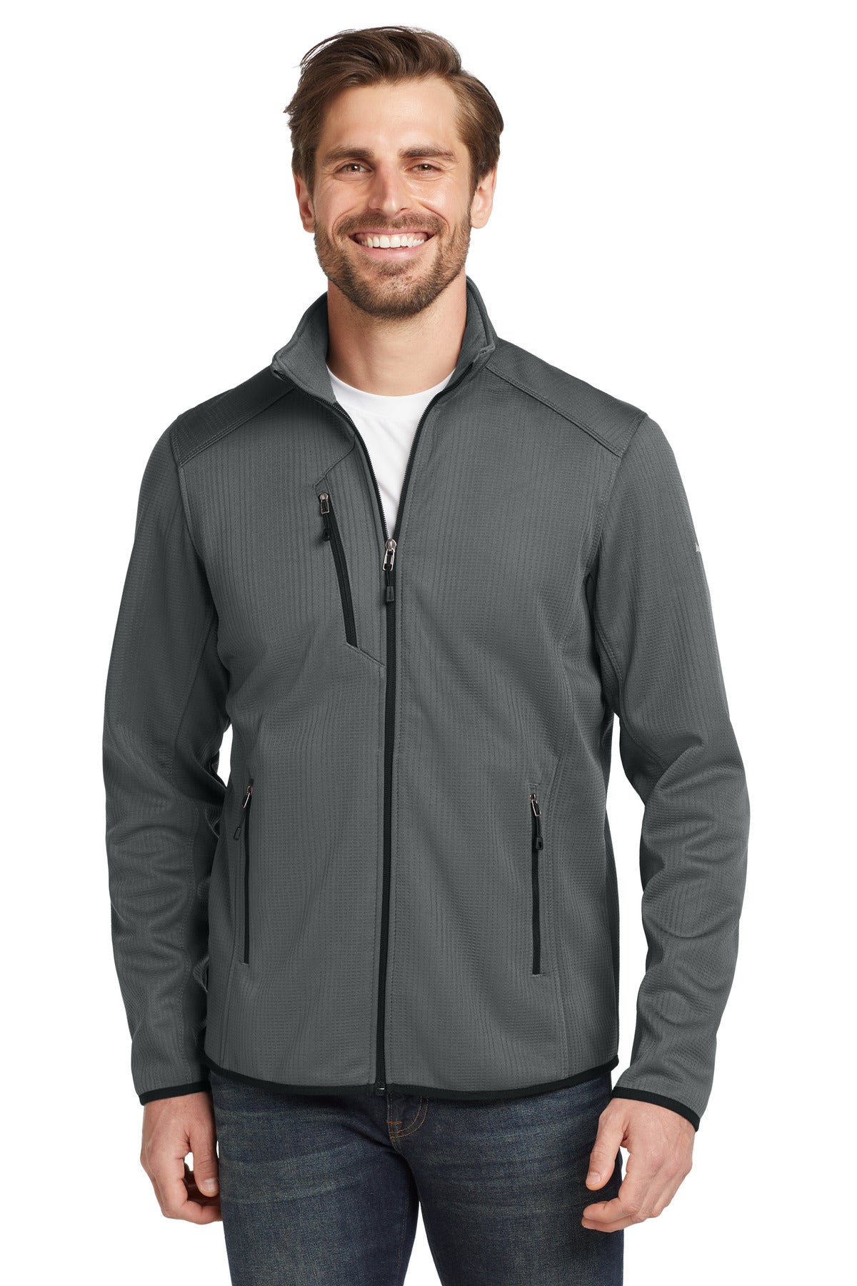 Eddie Bauer  Dash Full-Zip Fleece Jacket. EB242 in Grey Steel