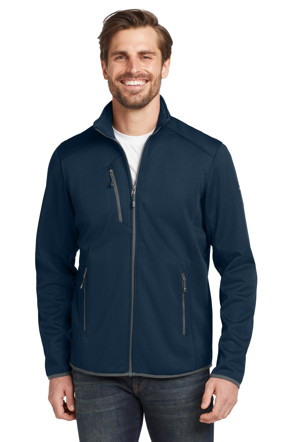 Eddie Bauer  Dash Full-Zip Fleece Jacket. EB242 in River Blue Navy