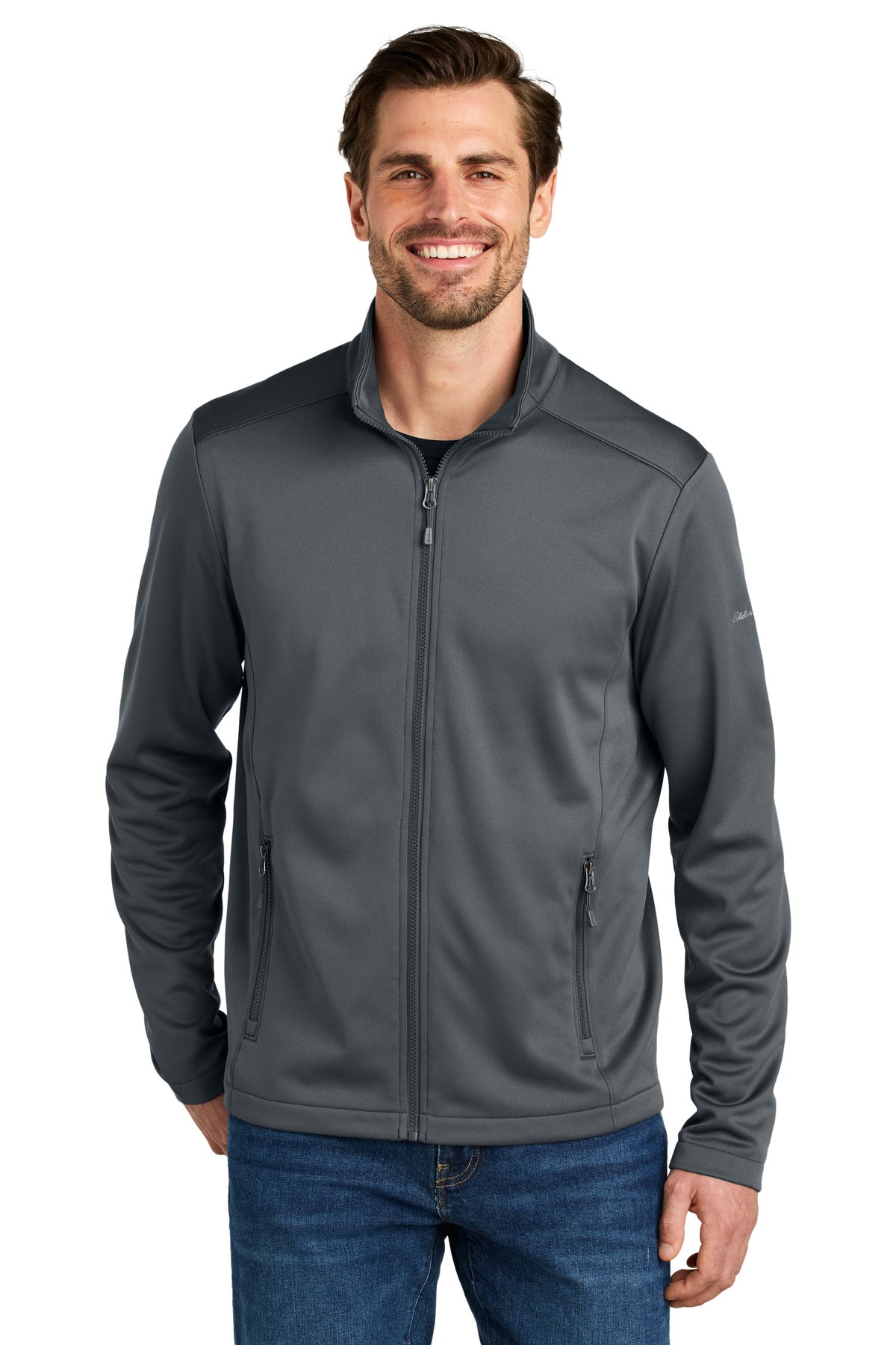 Eddie Bauer Smooth Mid Layer Fleece Full-Zip EB2460 in Iron Gate