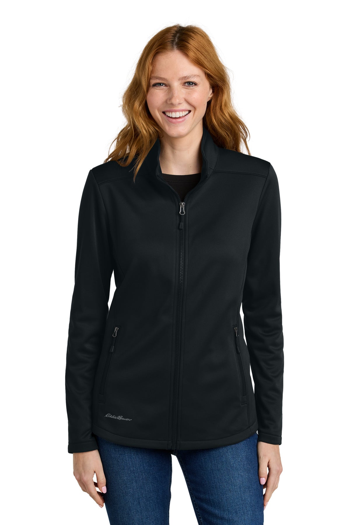 Eddie Bauer Women's Smooth Mid Layer Fleece Full-Zip EB2470 in Black