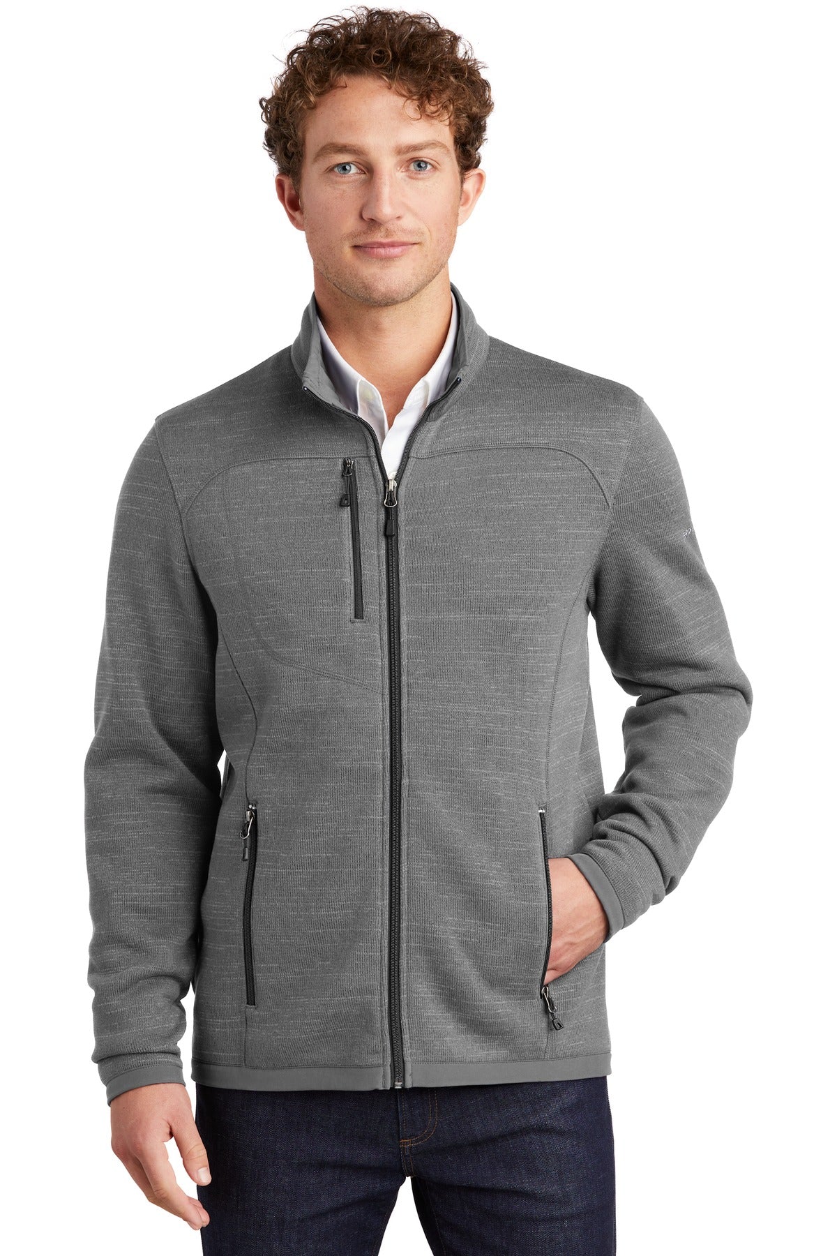 Eddie Bauer  Sweater Fleece Full-Zip. EB250 in Dark Grey Heather