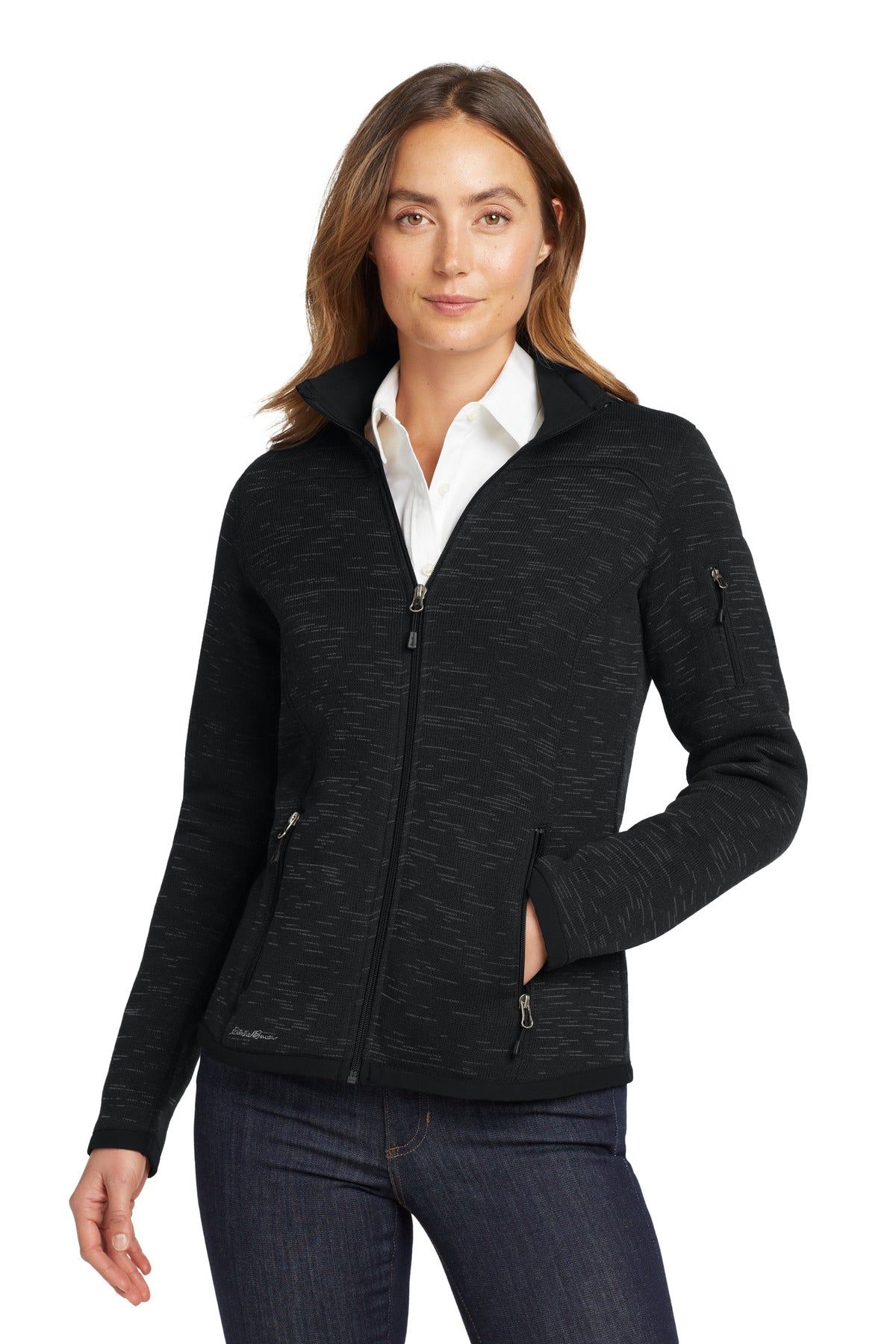 Eddie Bauer  Women's Sweater Fleece Full-Zip. EB251 in Black