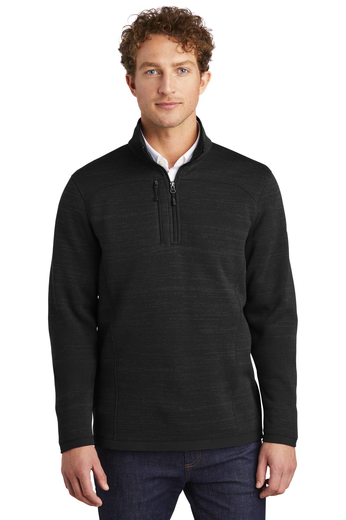 Eddie Bauer  Sweater Fleece 1/4-Zip. EB254 in Black