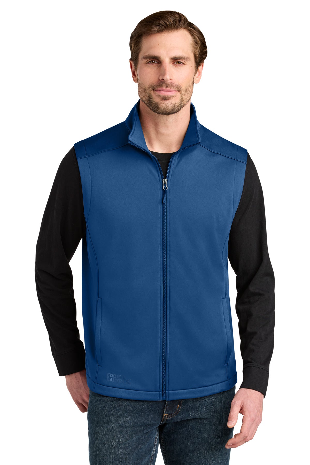 Eddie Bauer Smooth Mid Layer Fleece Vest EB2560 in Cobalt Blue
