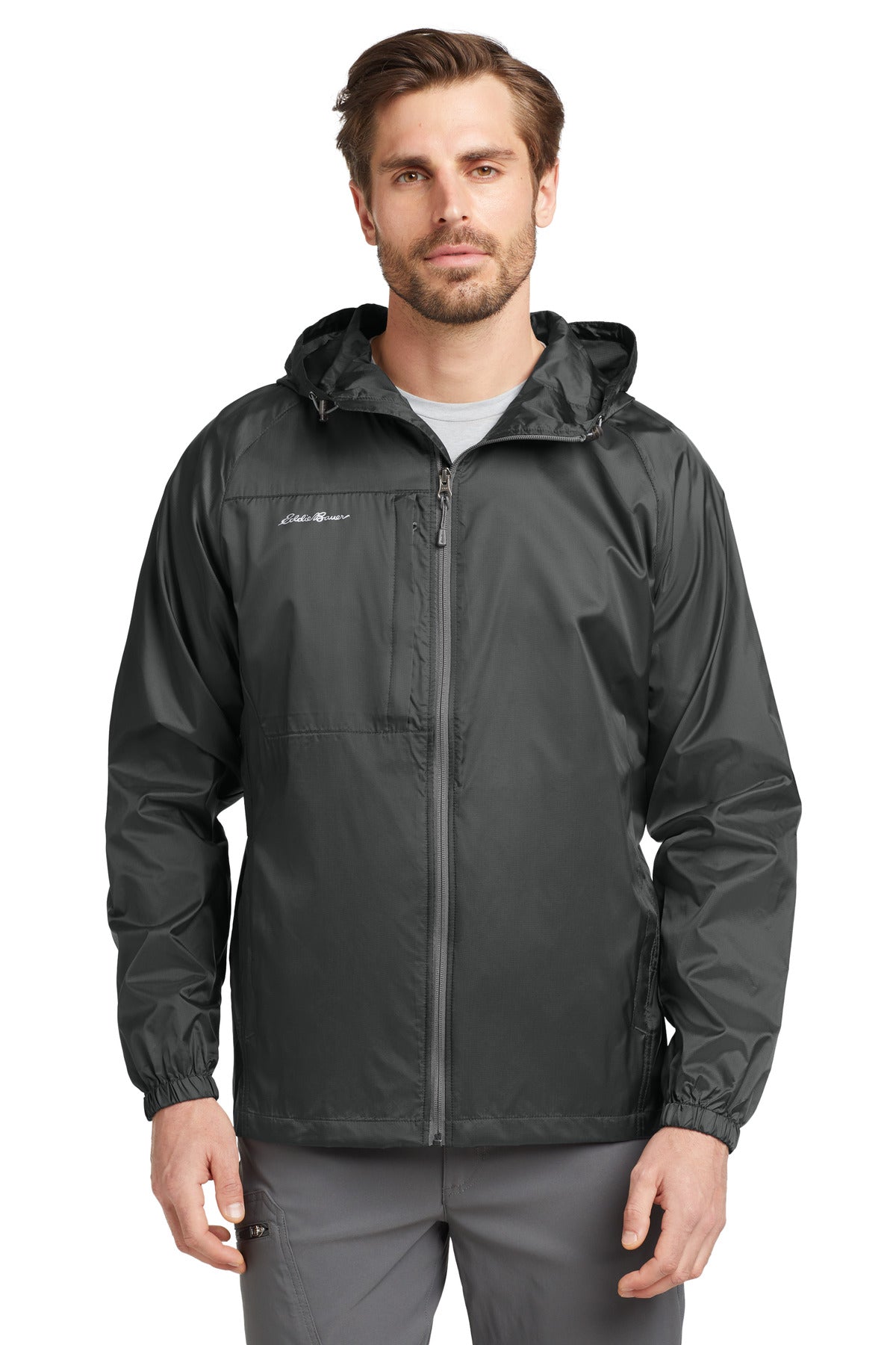 Eddie Bauer - Packable Wind Jacket. EB500 in Grey Steel