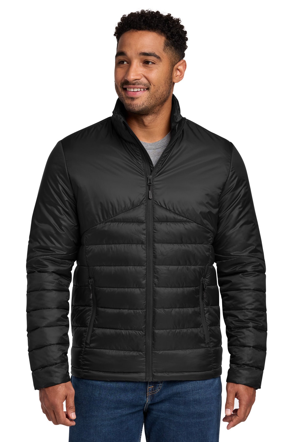 Eddie Bauer Quilted Jacket EB510 in Deep Black