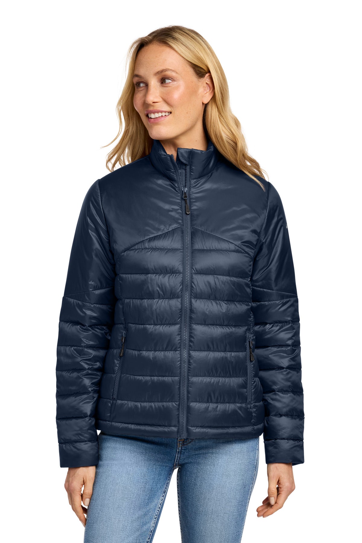 Eddie Bauer Women's Quilted Jacket EB511 in River Blue Navy