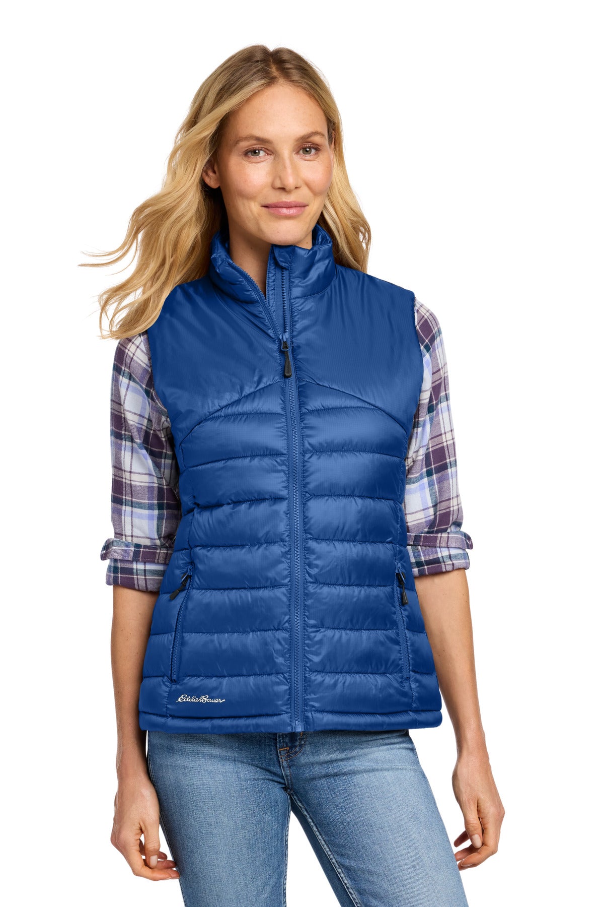 Eddie Bauer Women's Quilted Vest EB513 in Cobalt Blue