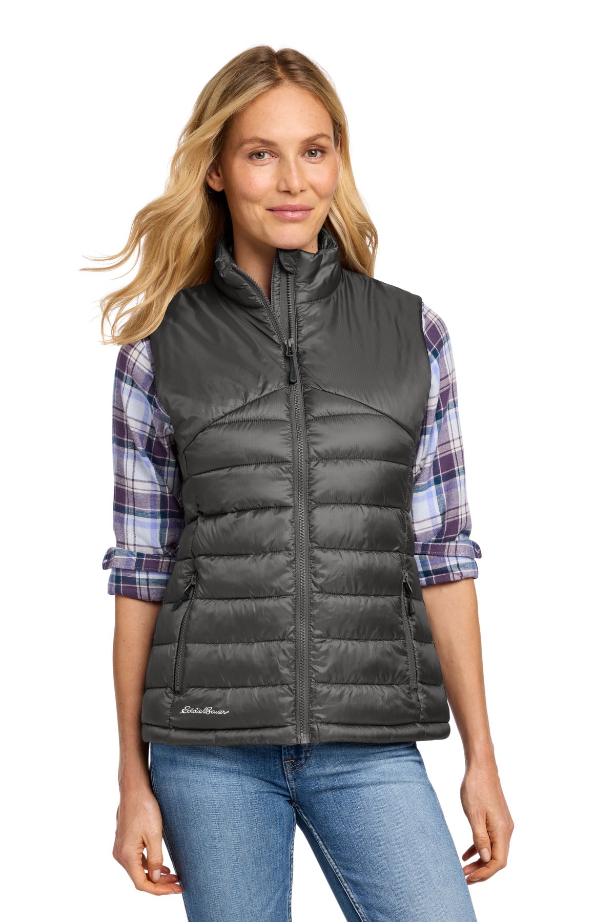 Eddie Bauer Women's Quilted Vest EB513 in Iron Gate