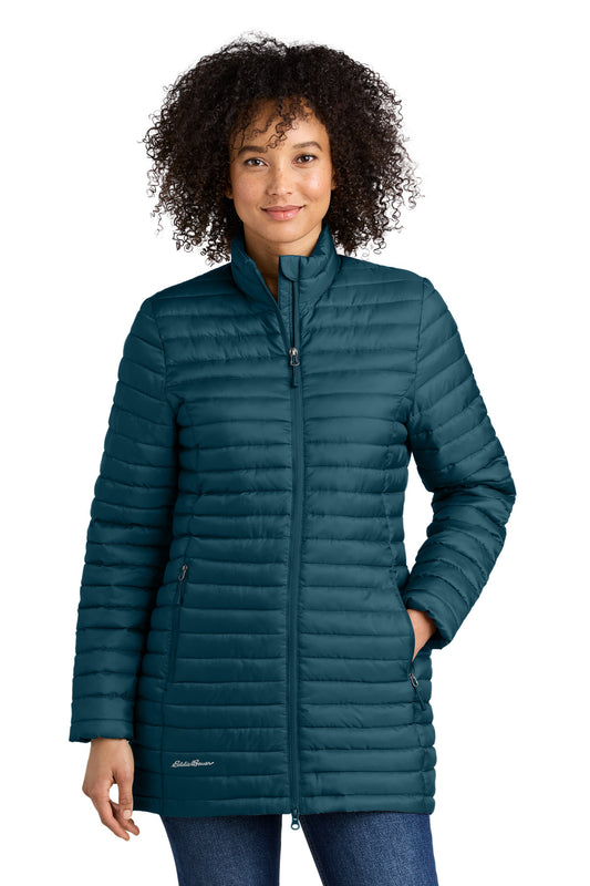 Eddie Bauer Women's Packable Quilted Full-Zip EB515 in Adriatic Blue