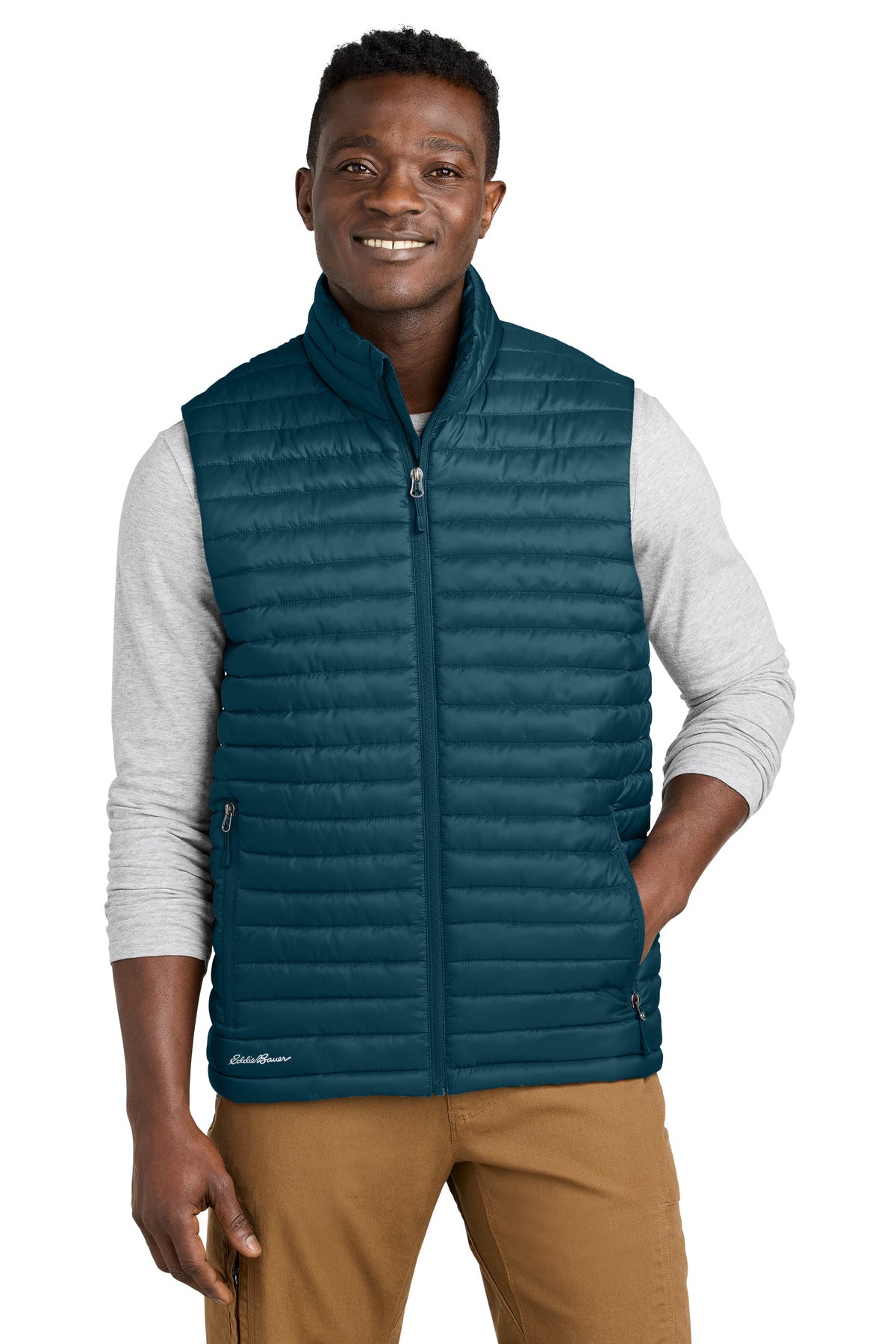 Eddie Bauer Packable Quilted Vest EB516 in Adriatic Blue