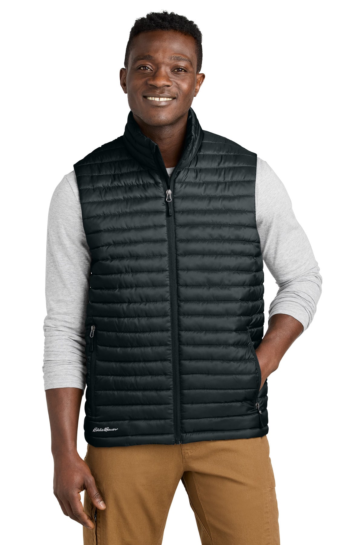 Eddie Bauer Packable Quilted Vest EB516 in Black