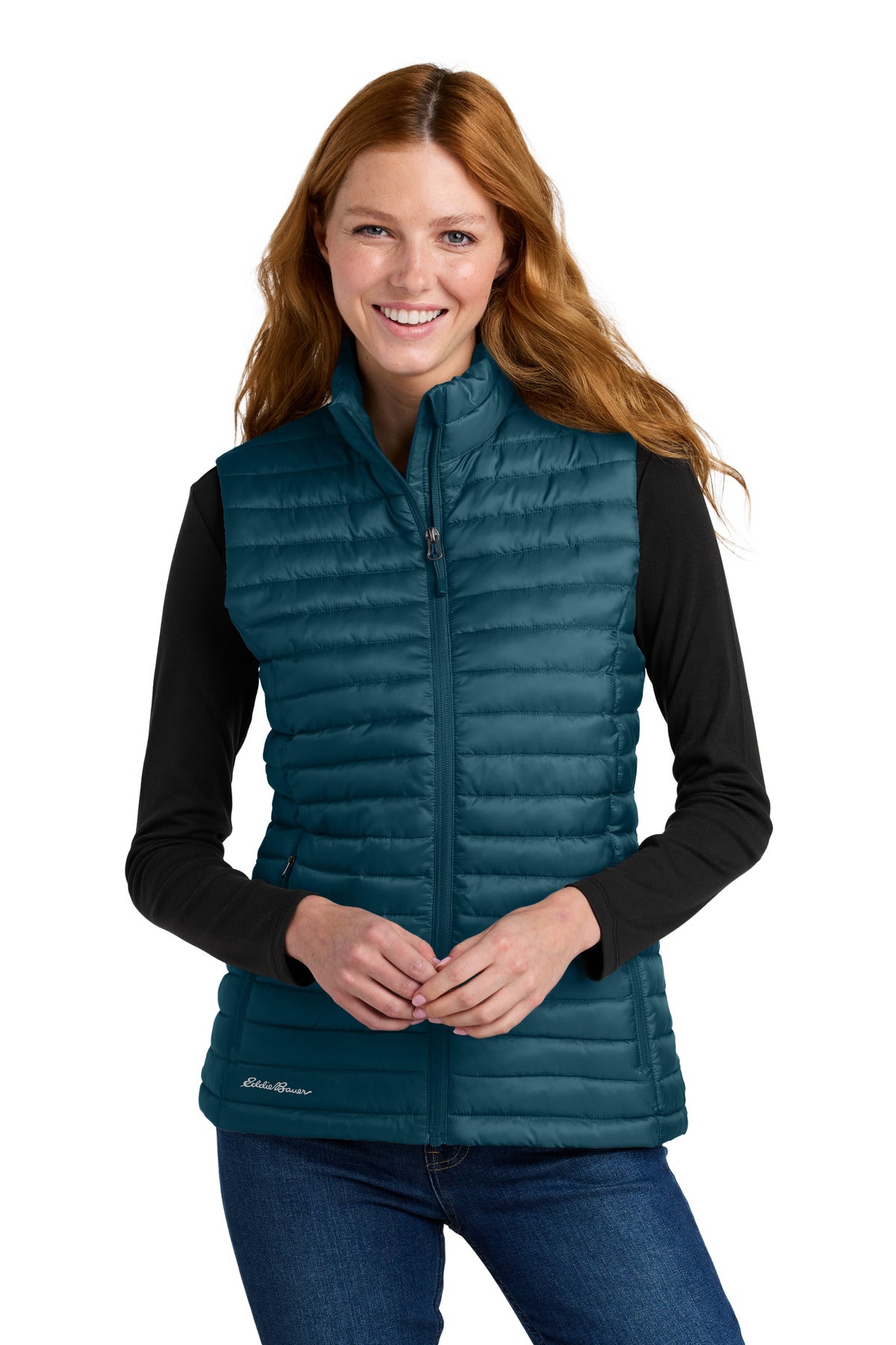 Eddie Bauer Women's Packable Quilted Vest EB517 in Adriatic Blue