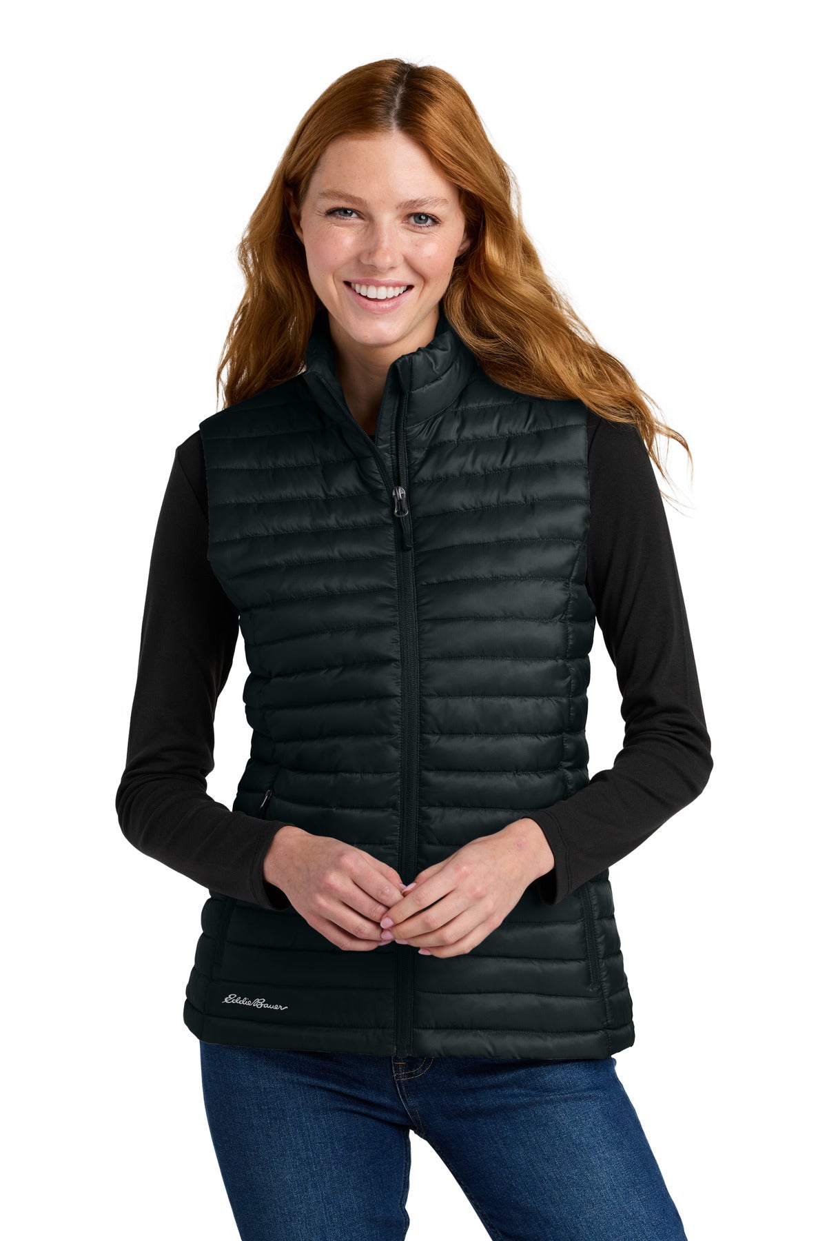 Eddie Bauer Women's Packable Quilted Vest EB517 in Black