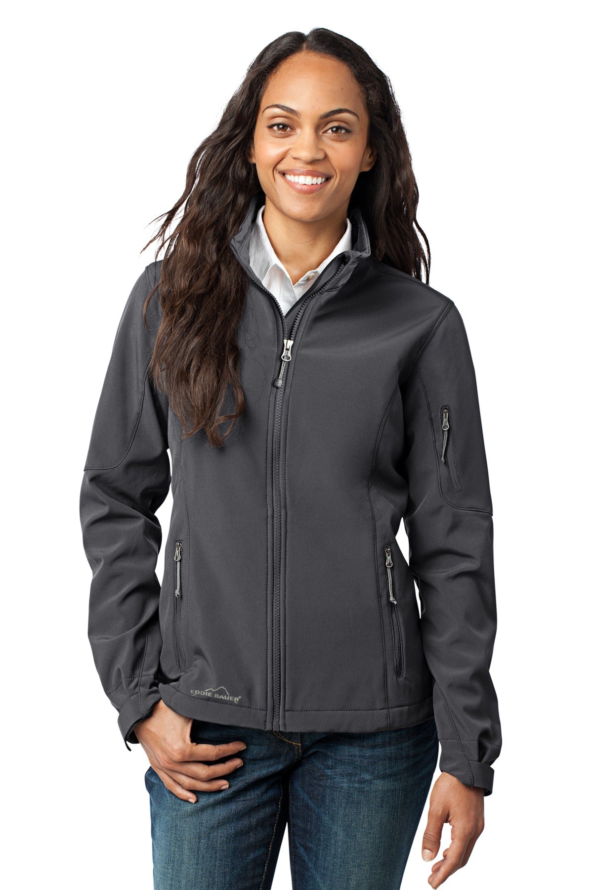 Eddie Bauer Women's Soft Shell Jacket. EB531 in Grey Steel
